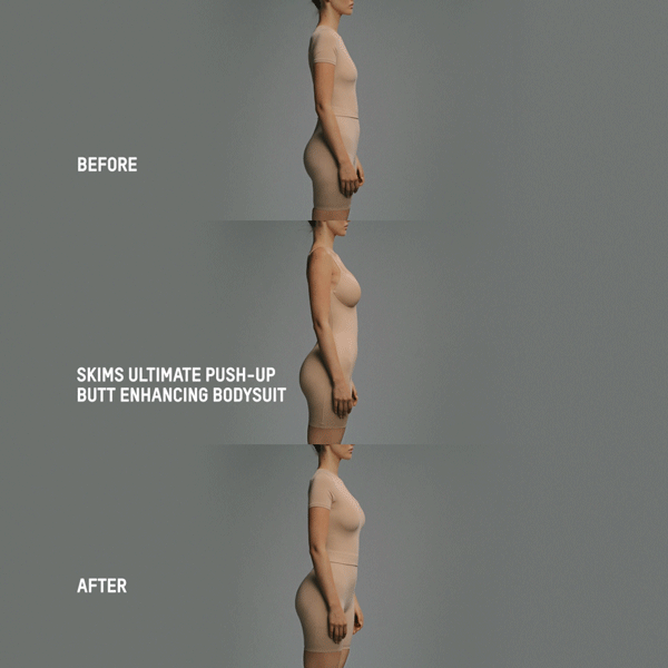 SKIMS ULTIMATE BODY PUSH-UP BUTT ENHANCING PADDED MID THIGH BODYSUIT | CLAY - Image 3