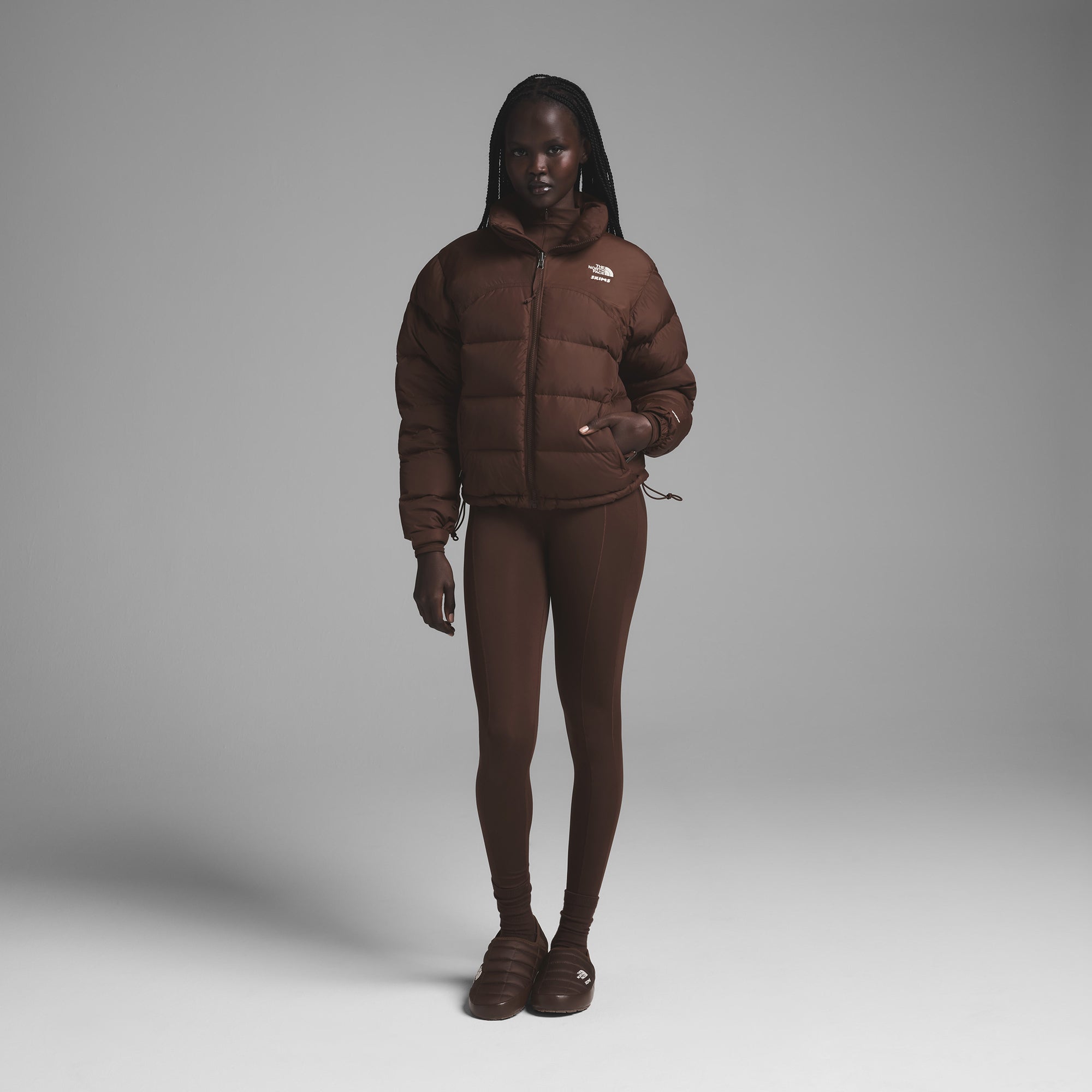 THE NORTH FACE X SKIMS 2000 RETRO NUPTSE JACKET | COCOA - Image 2