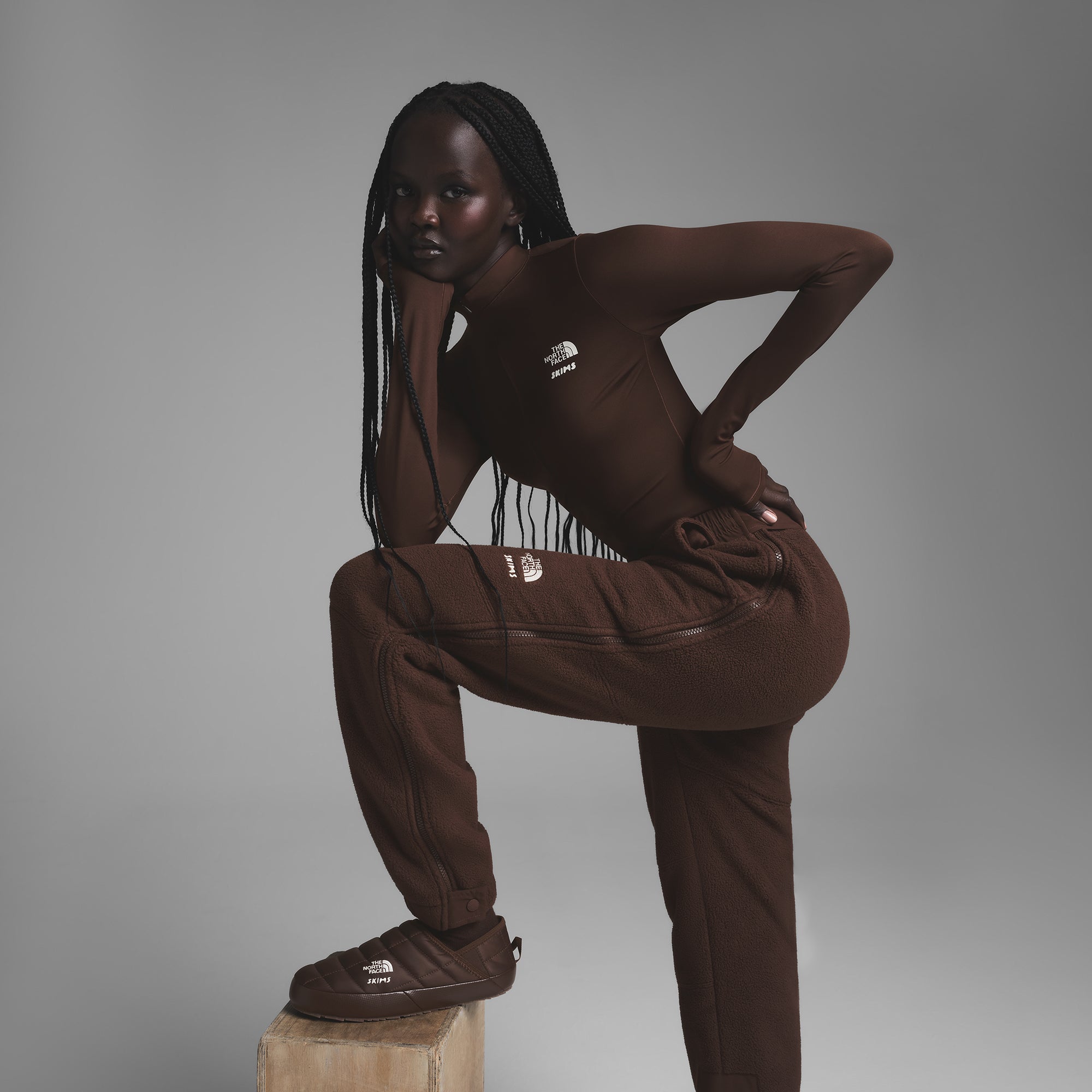 THE NORTH FACE X SKIMS 1995 RETRO DENALI FLEECE PANT | COCOA