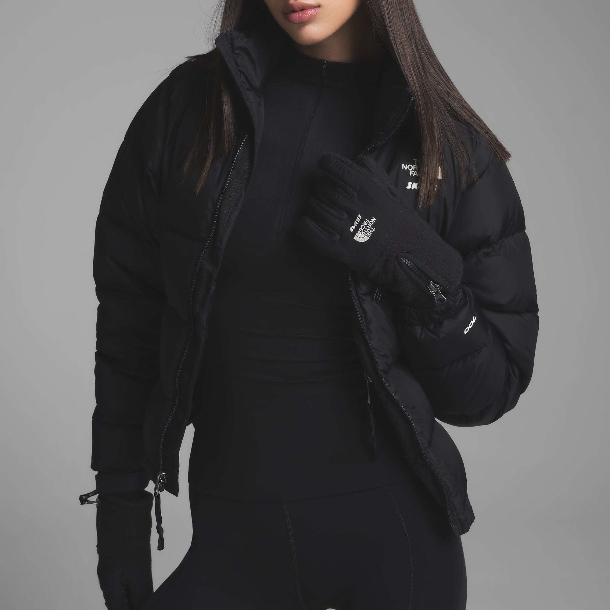 THE NORTH FACE X SKIMS RETRO DENALI FLEECE GLOVES | ONYX