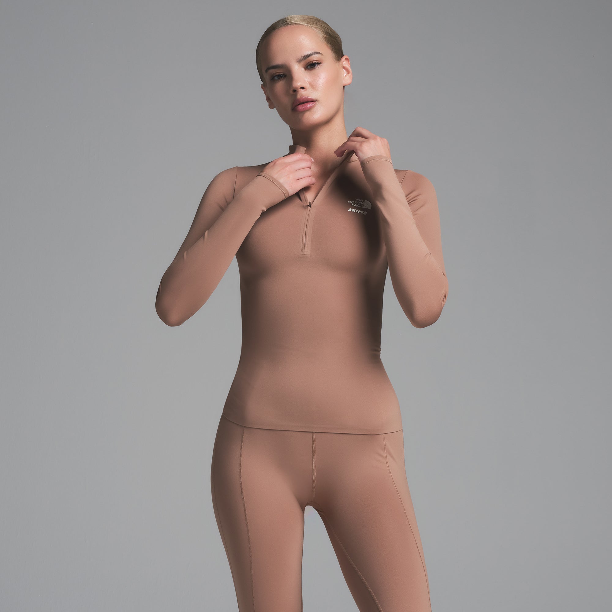 THE NORTH FACE X SKIMS REFINA LONG SLEEVE TOP | SIENNA