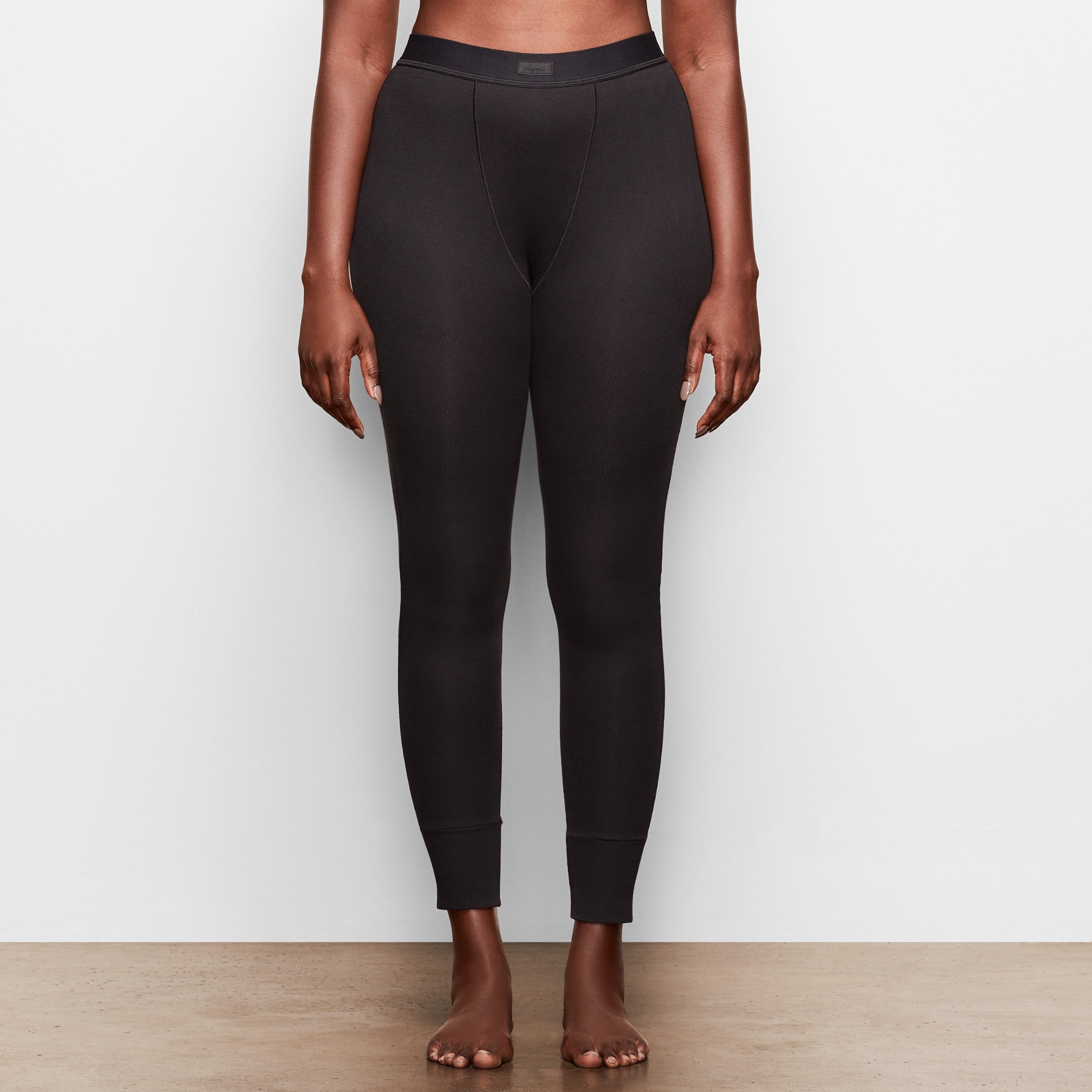 COTTON RIB LEGGING | SOOT - Image 4