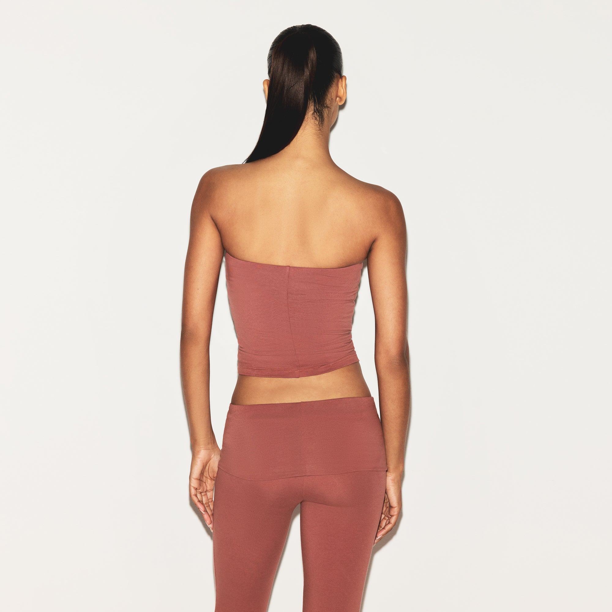 COTTON JERSEY FOLDOVER PANT | REDWOOD - Image 2