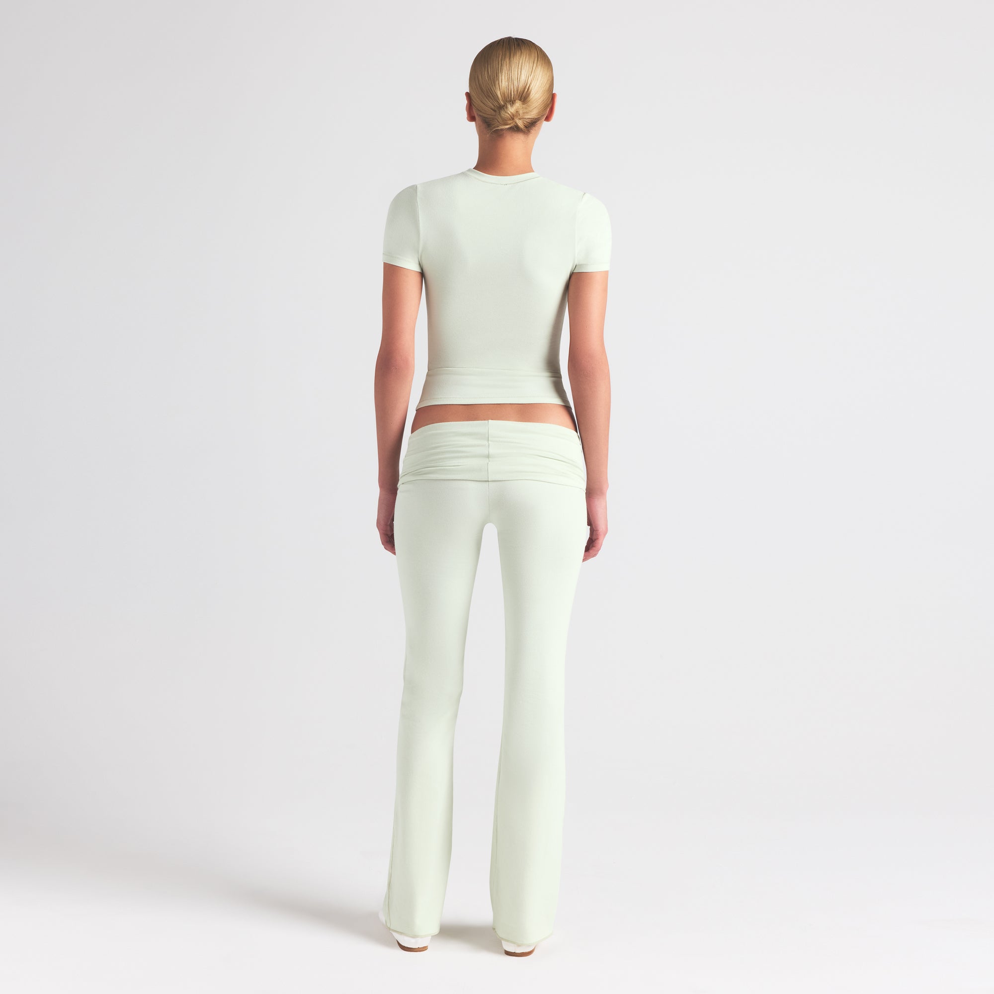 COTTON JERSEY FOLDOVER PANT | SPEARMINT - Image 2