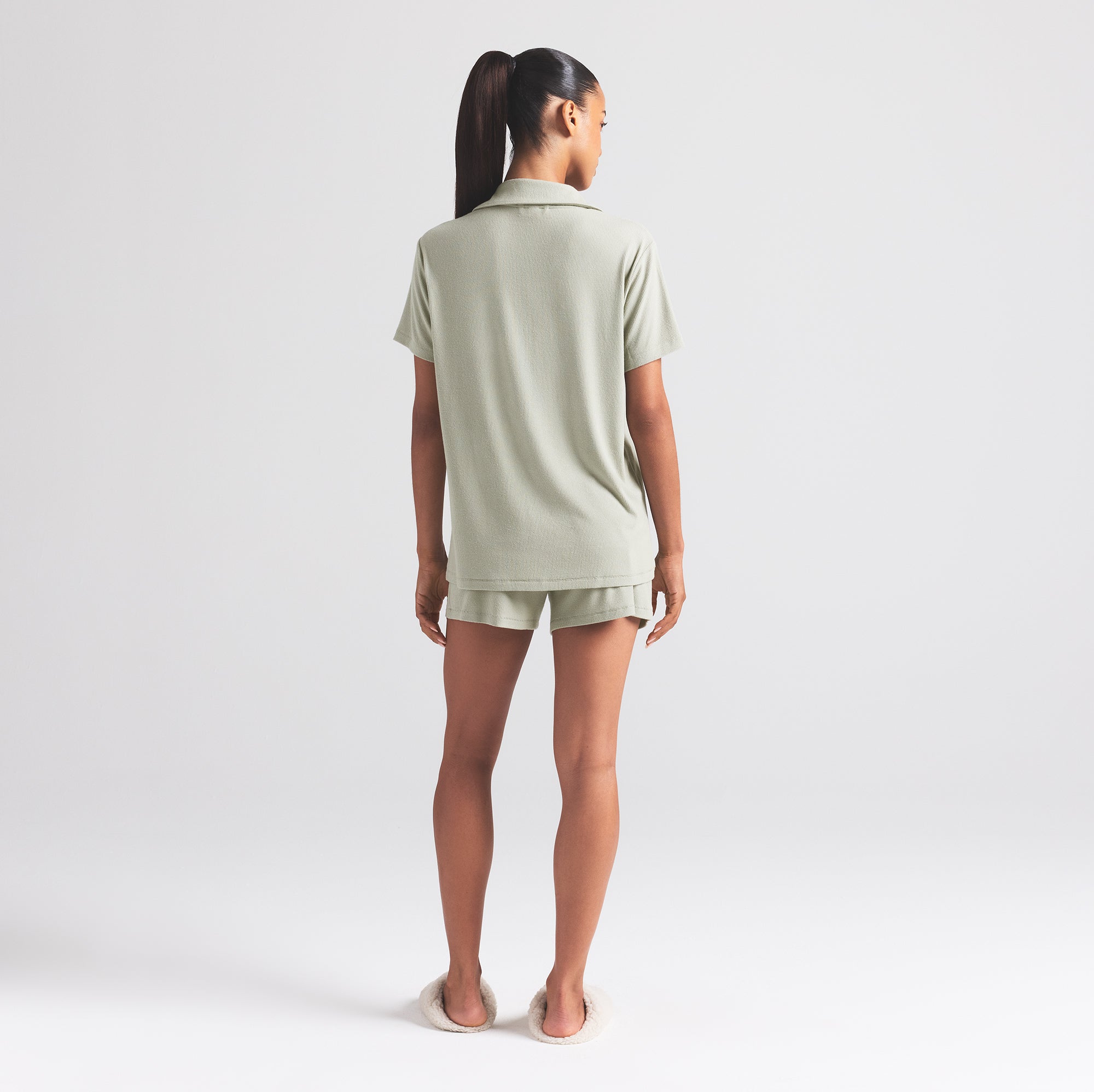 SOFT LOUNGE SHORT SLEEP SET | TALC - Image 3