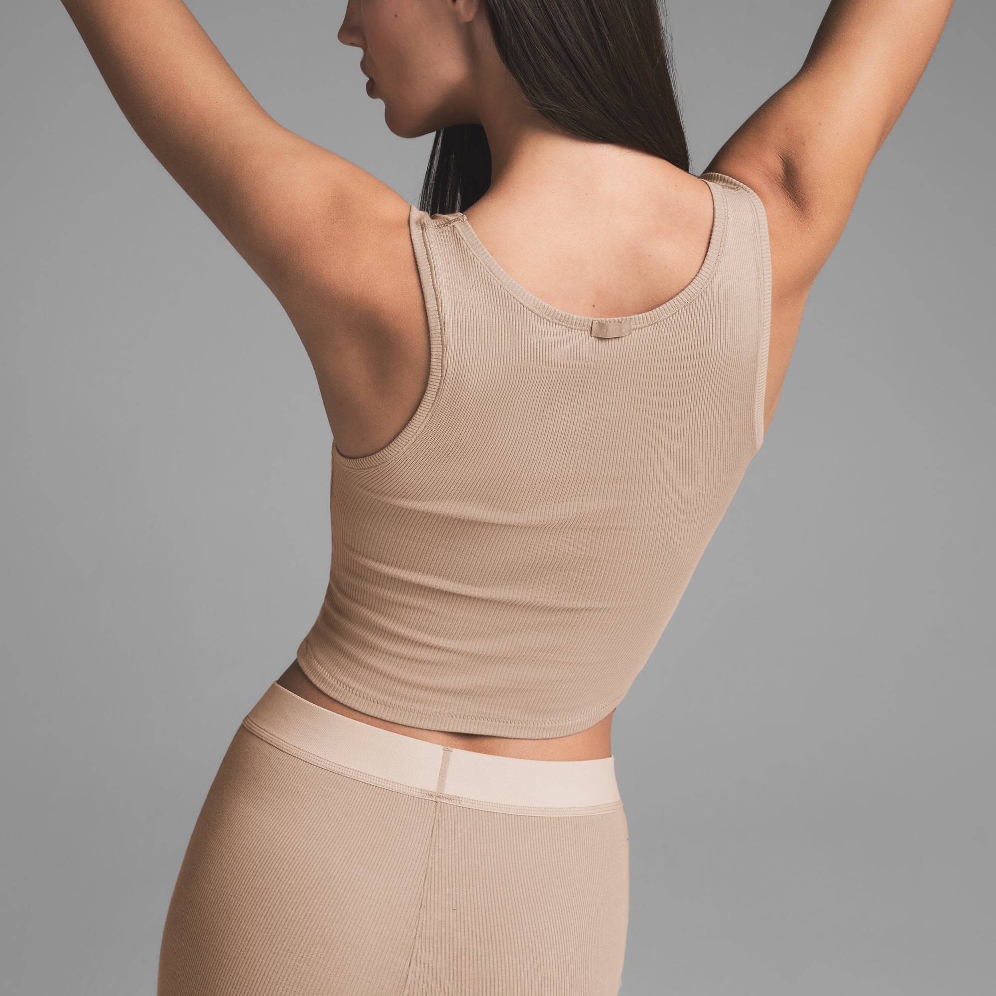 COTTON RIB TANK | LATTE - Image 3