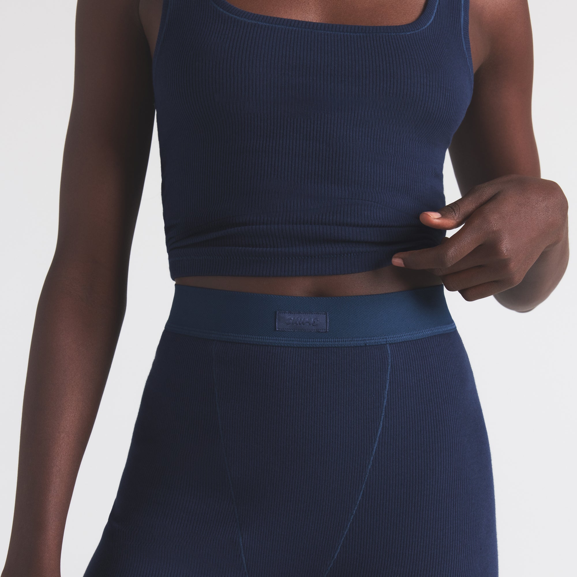 COTTON RIB TANK | NAVY - Image 3