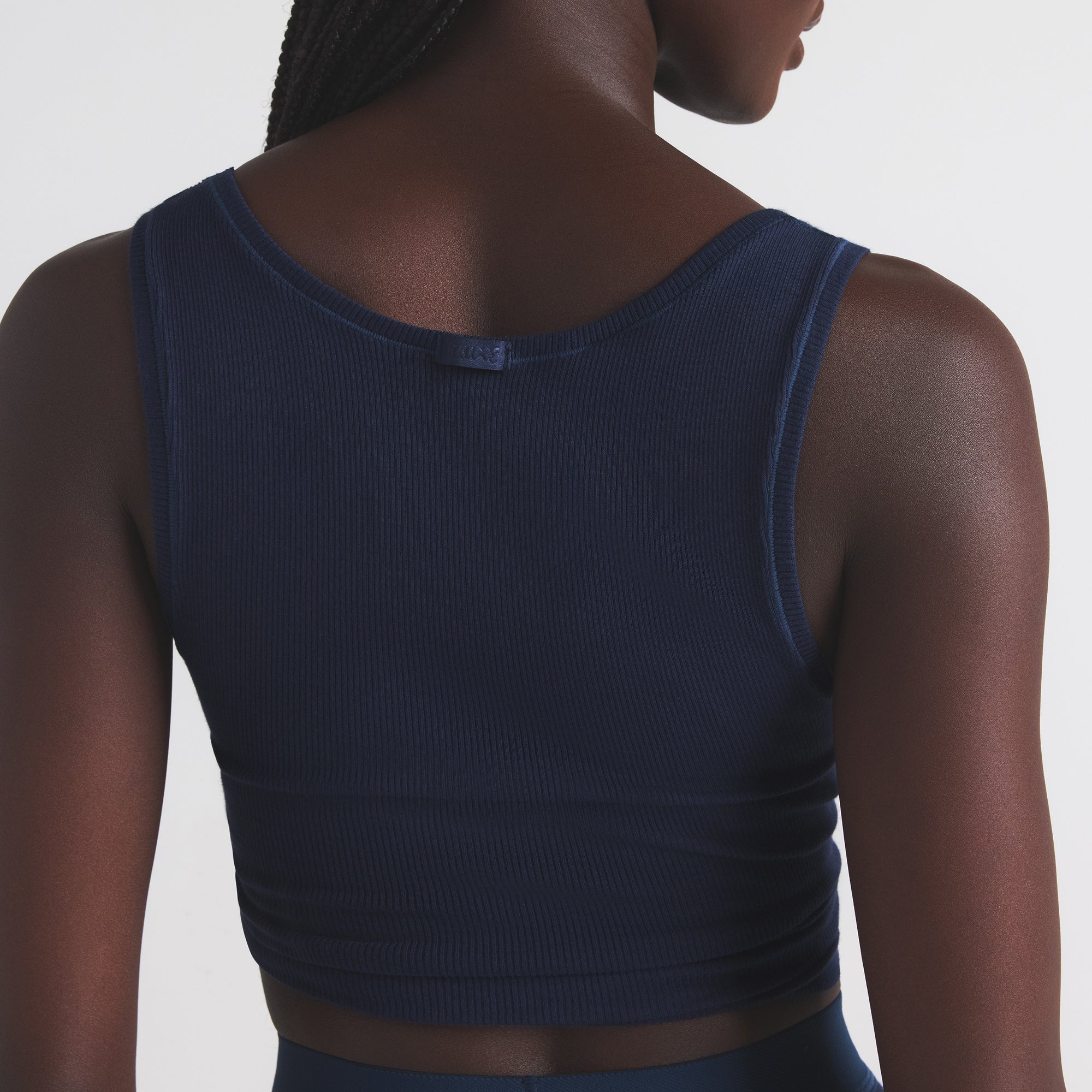 COTTON RIB TANK | NAVY - Image 5