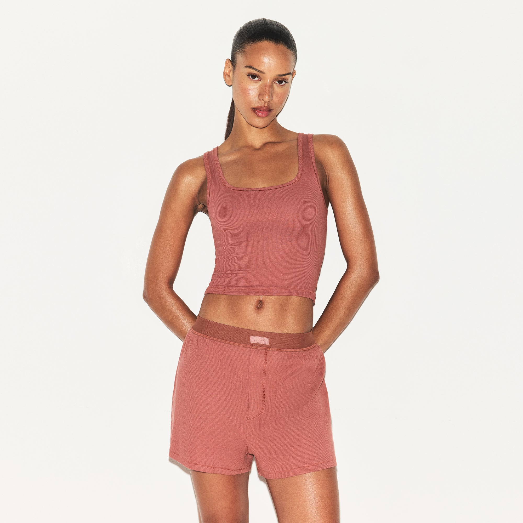 COTTON RIB TANK | REDWOOD