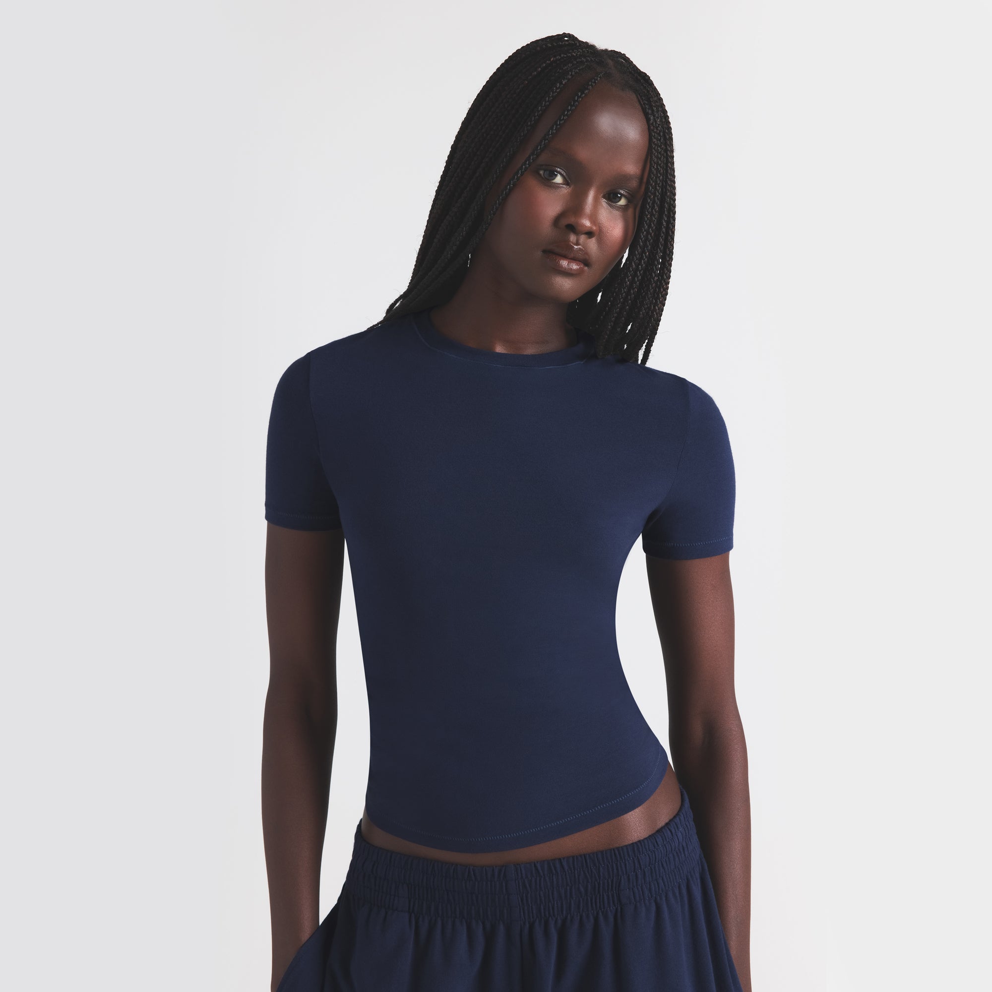 COTTON JERSEY T-SHIRT | NAVY