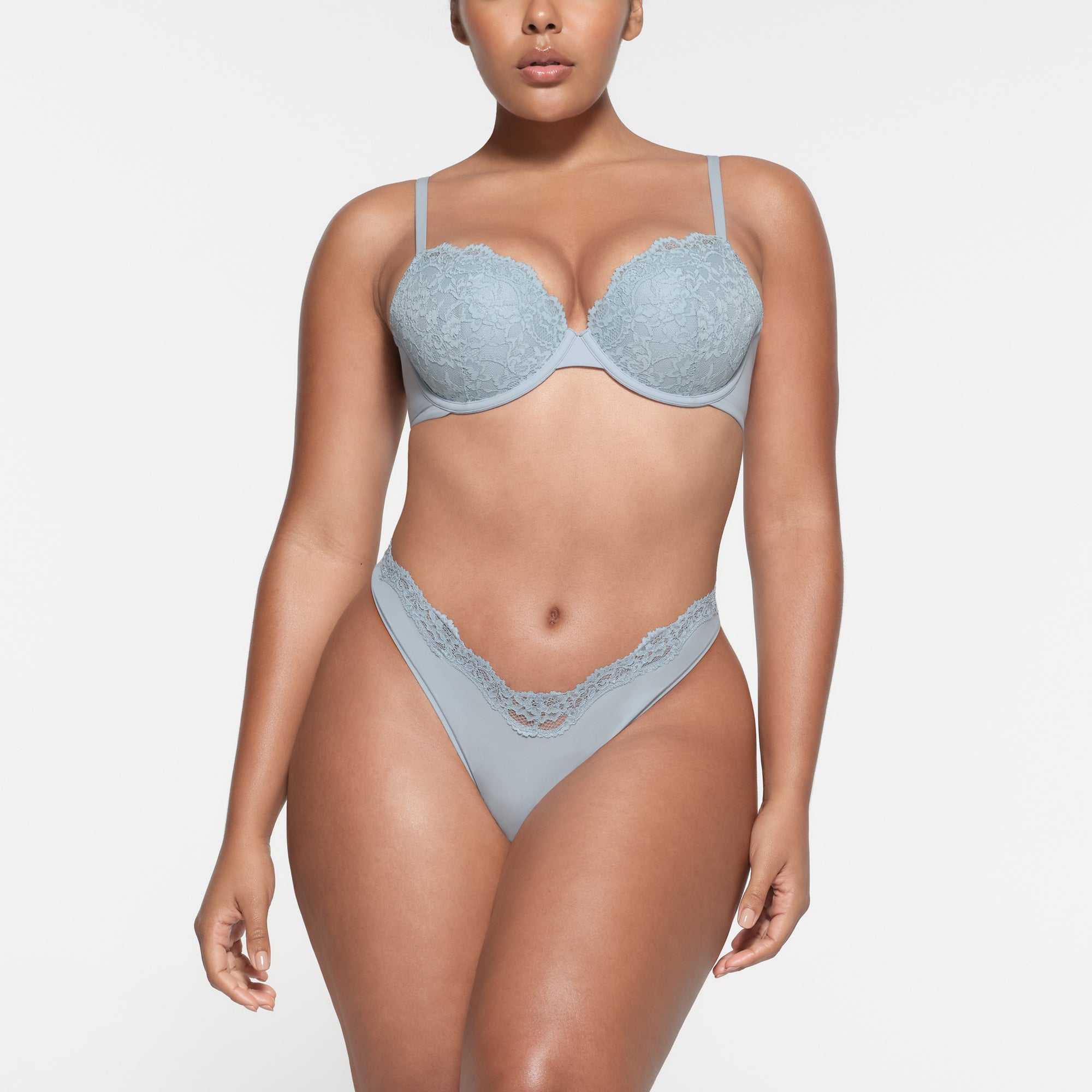 FITS EVERYBODY LACE PUSH-UP BRA | DENIM