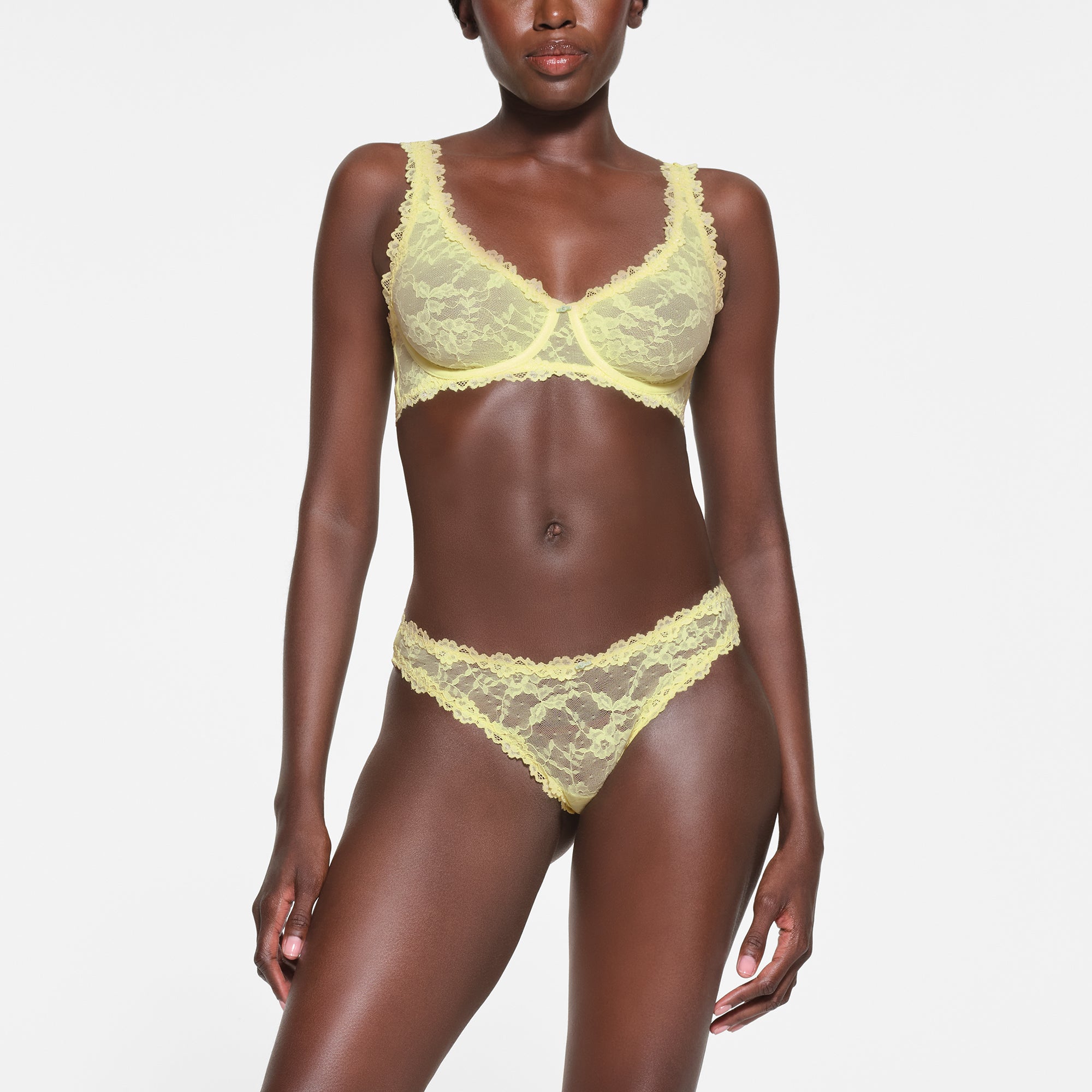STRETCH LACE UNLINED FULL COVERAGE BRA | LEMONADE