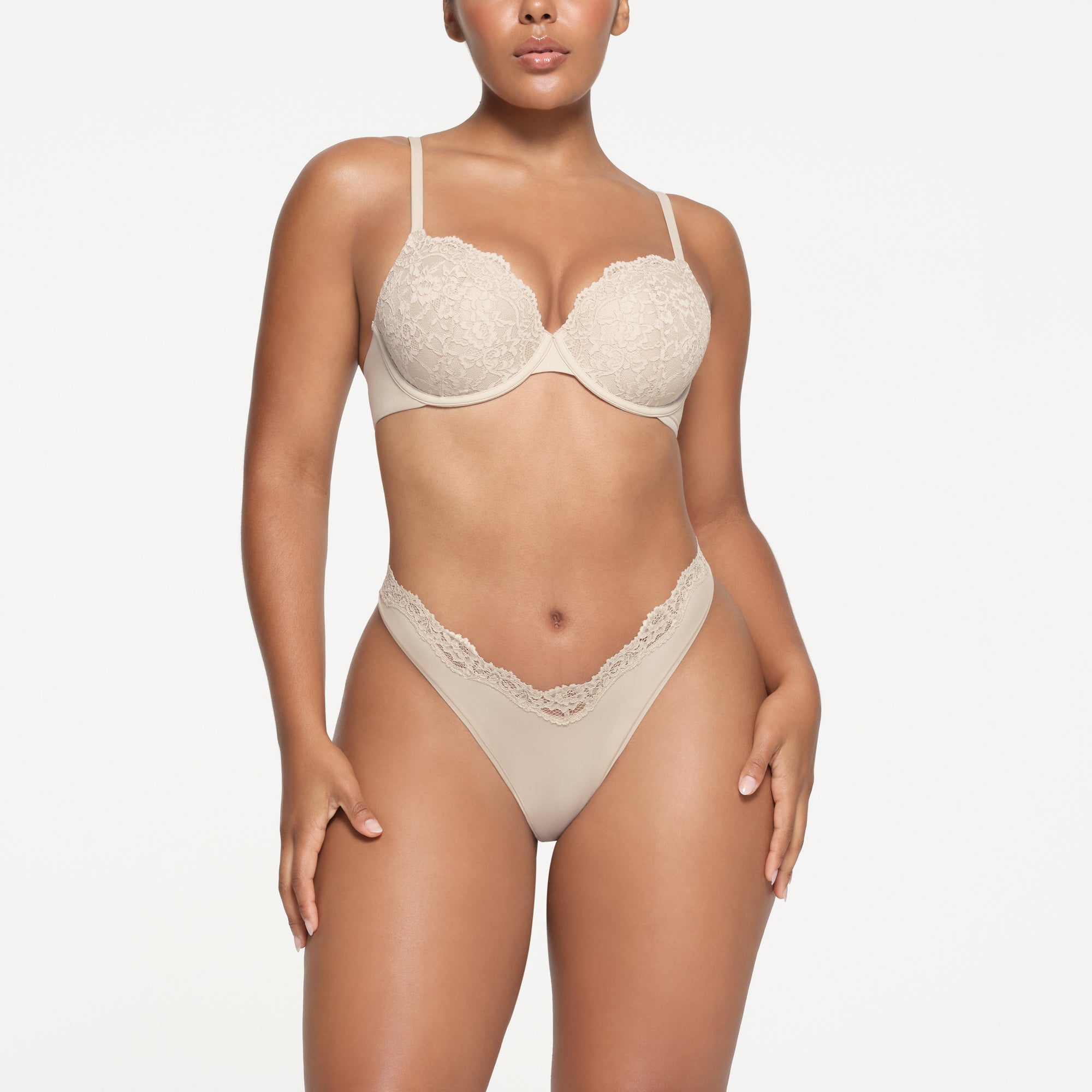FITS EVERYBODY LACE T-SHIRT BRA | STONE