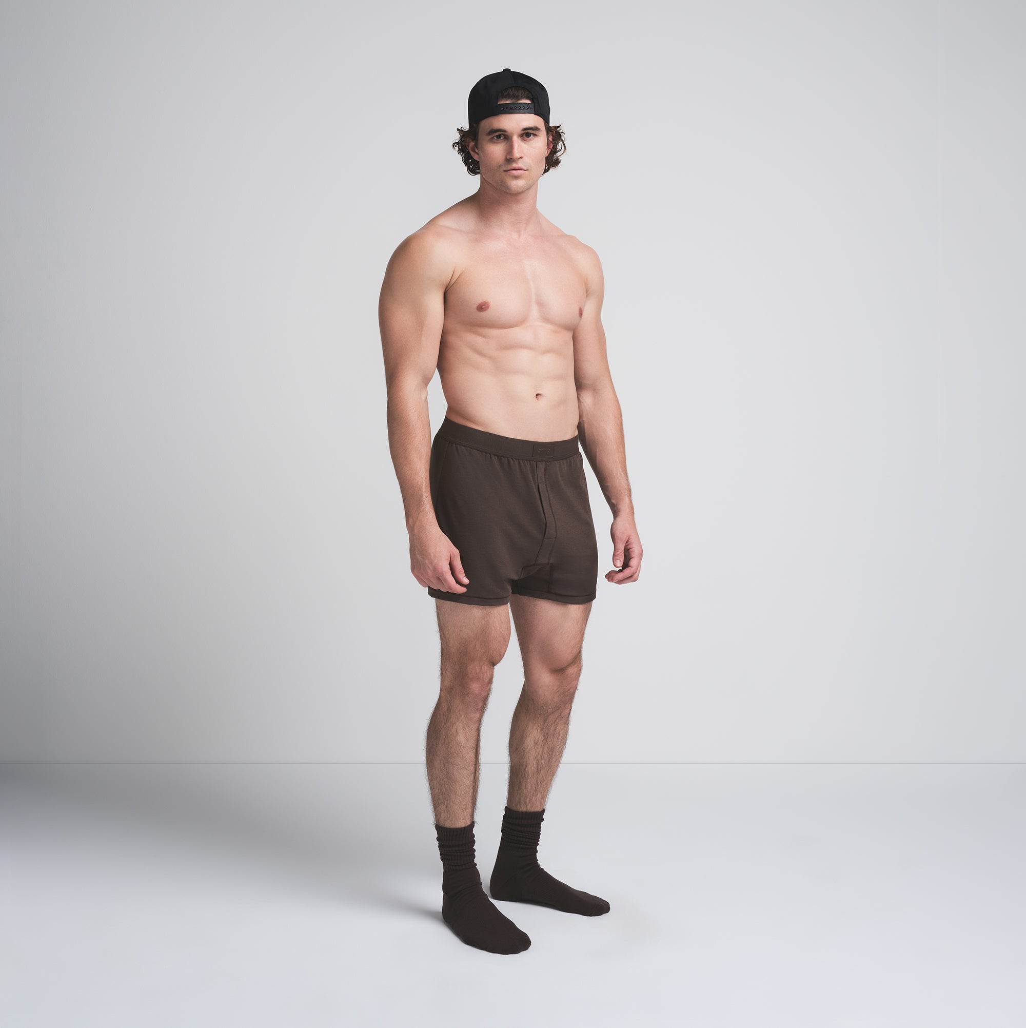 SKIMS COTTON MENS KNIT BOXER 3-PACK | DARK SEPIA MULTI - Image 3