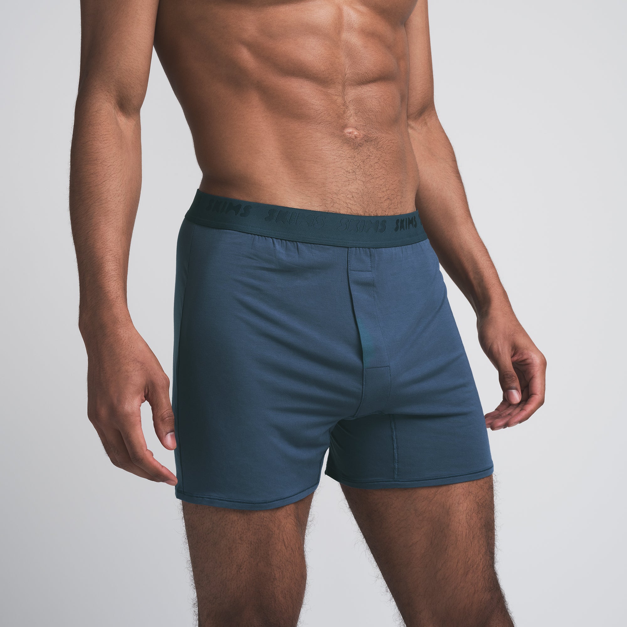 SKIMS STRETCH MENS KNIT BOXER 3-PACK | INDIGO MULTI - Image 4