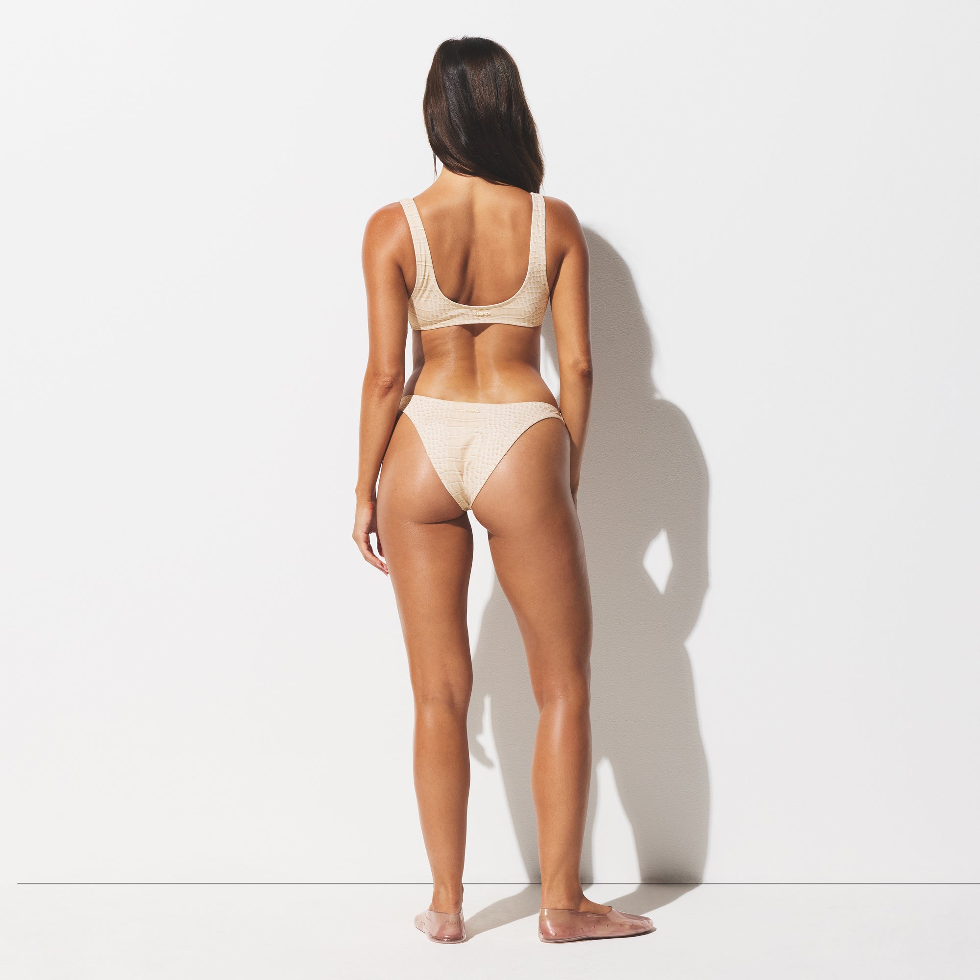 SIGNATURE SWIM TANGA BIKINI BOTTOM | EGRET CROCODILE PRINT - Image 2