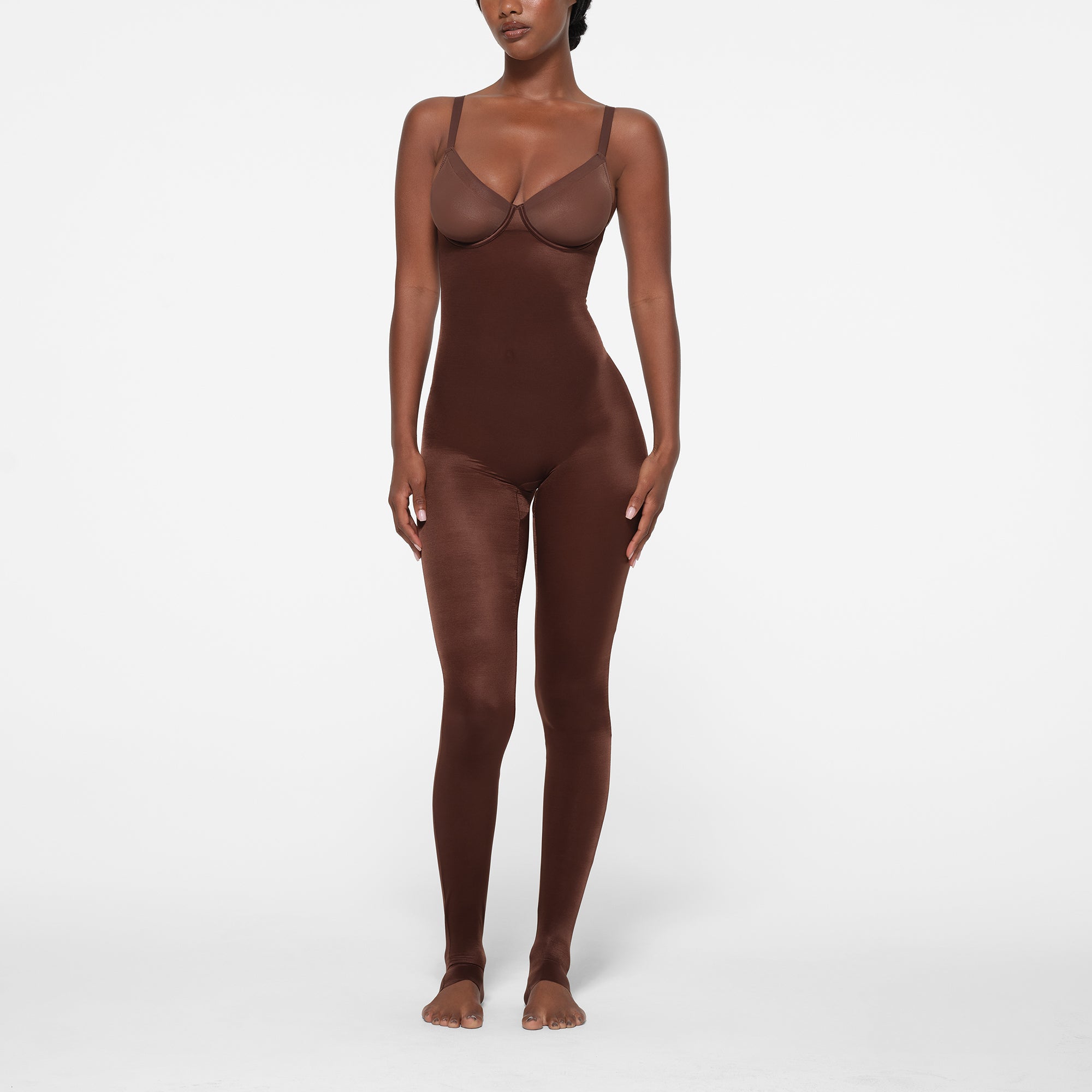 SIMPLY BARE UNDERWIRE CATSUIT | COCOA