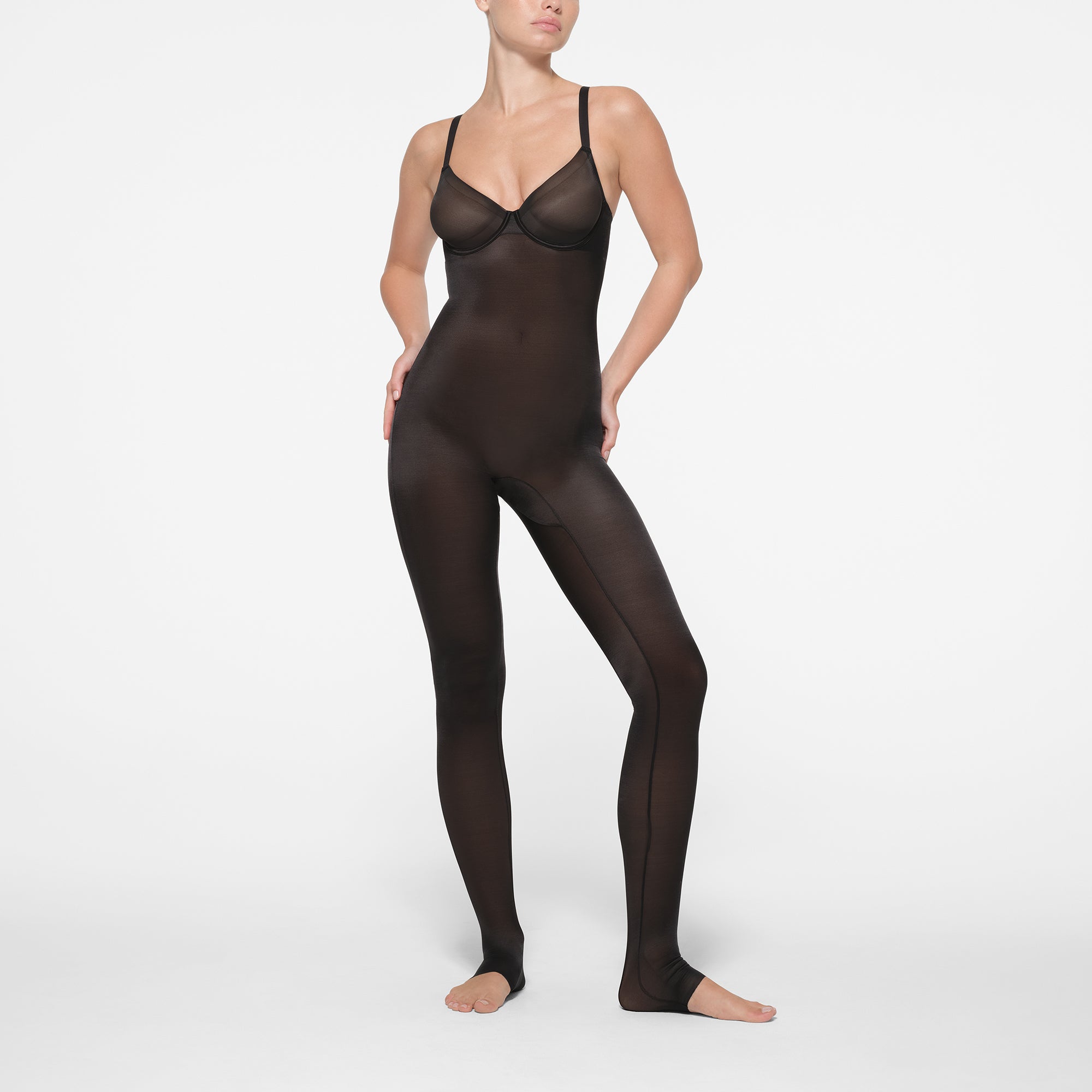 SIMPLY BARE UNDERWIRE CATSUIT | ONYX