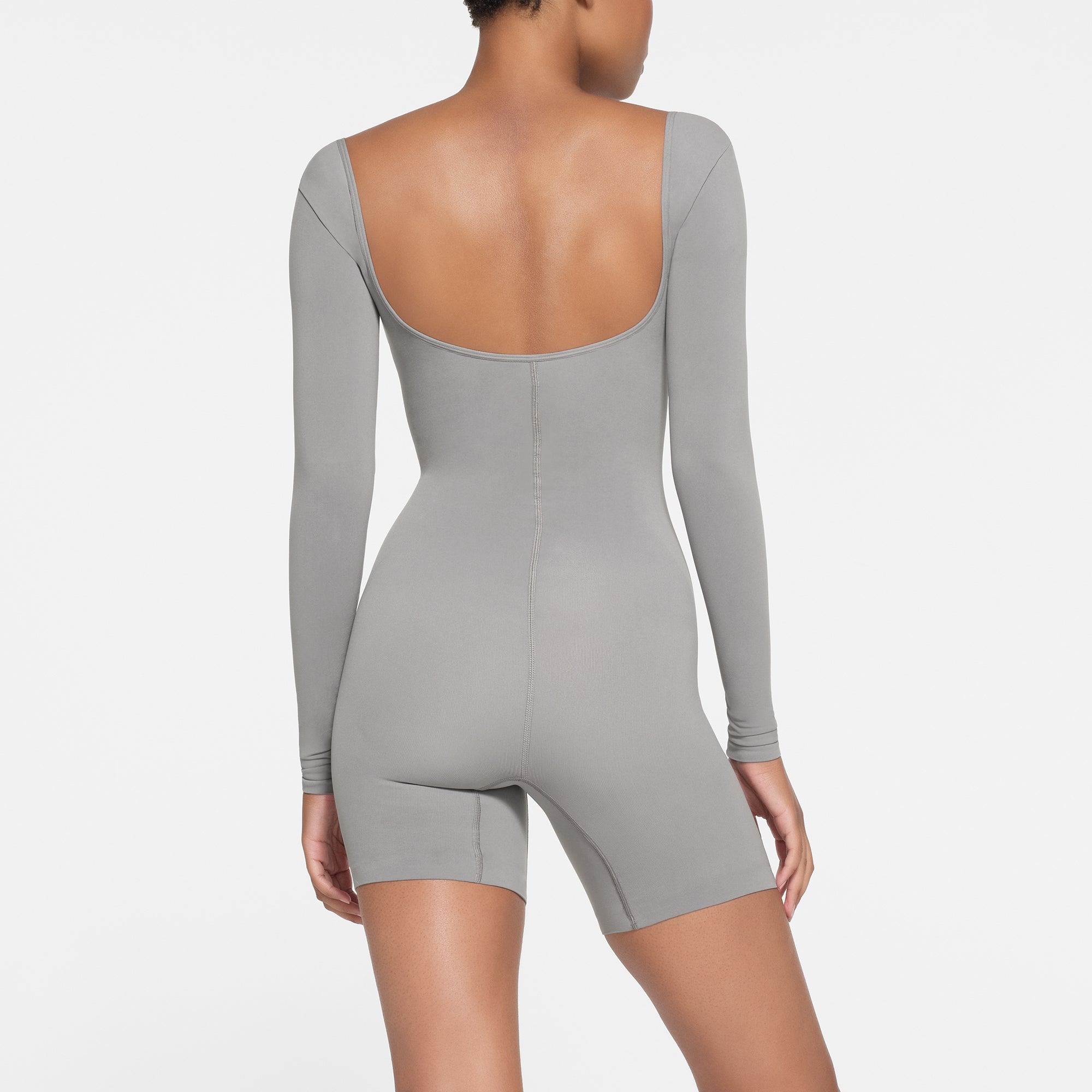 SEAMLESS SCULPT LONG SLEEVE LOW BACK MID THIGH BODYSUIT | PACIFIC - Image 3
