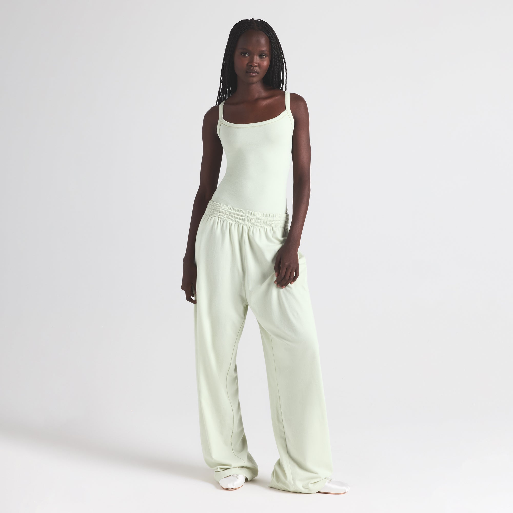 COTTON JERSEY SCOOP NECK BODYSUIT | SPEARMINT - Image 2