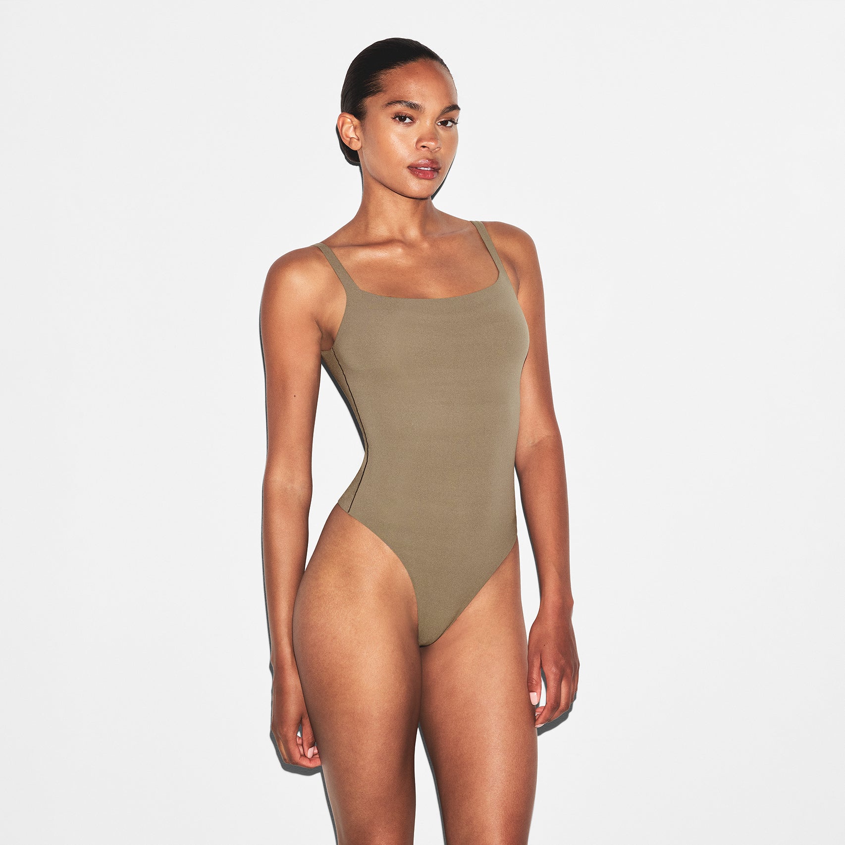 FITS EVERYBODY SQUARE NECK BODYSUIT | TRUFFLE - Image 4
