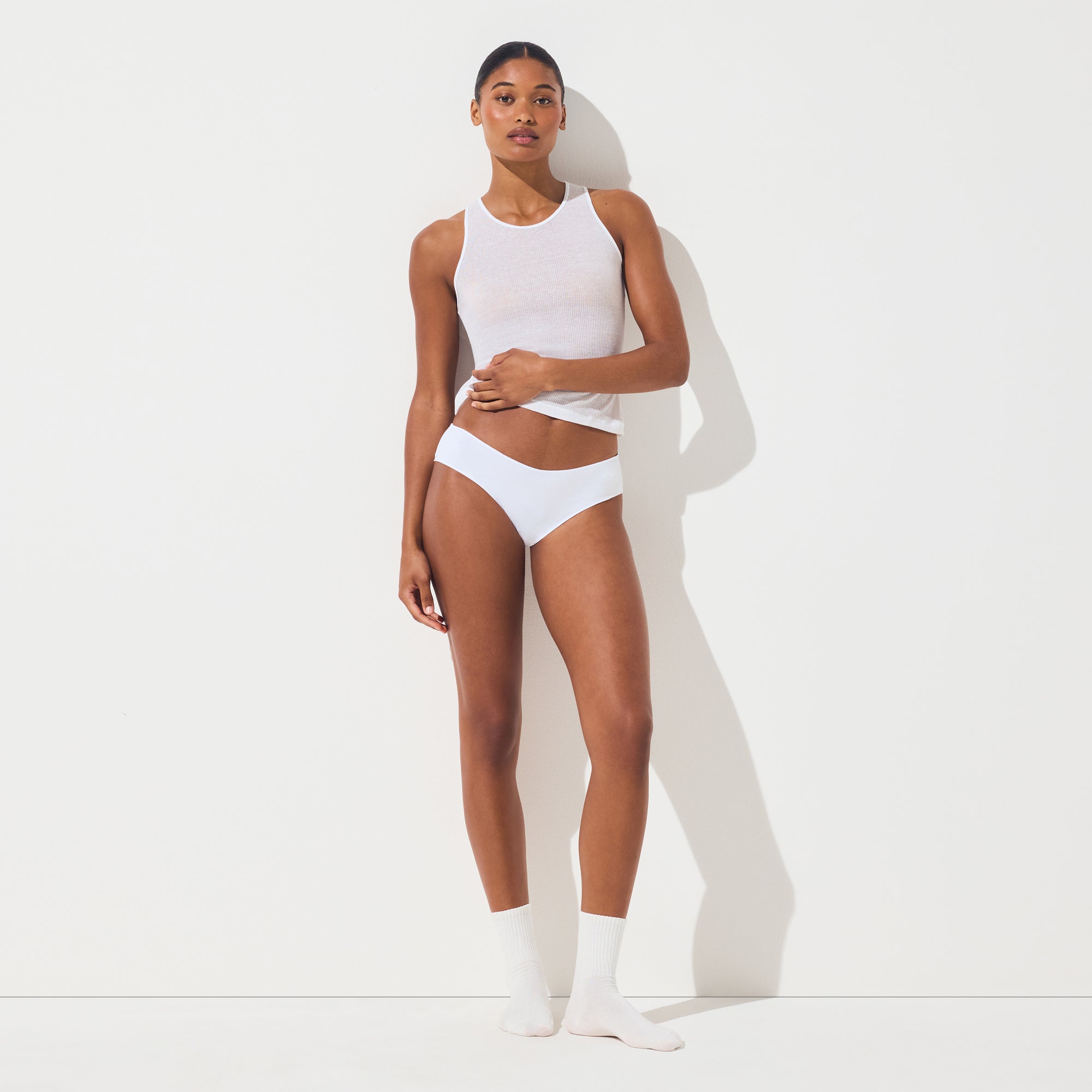 LIGHTWEIGHT COTTON HIPSTER | SNOW