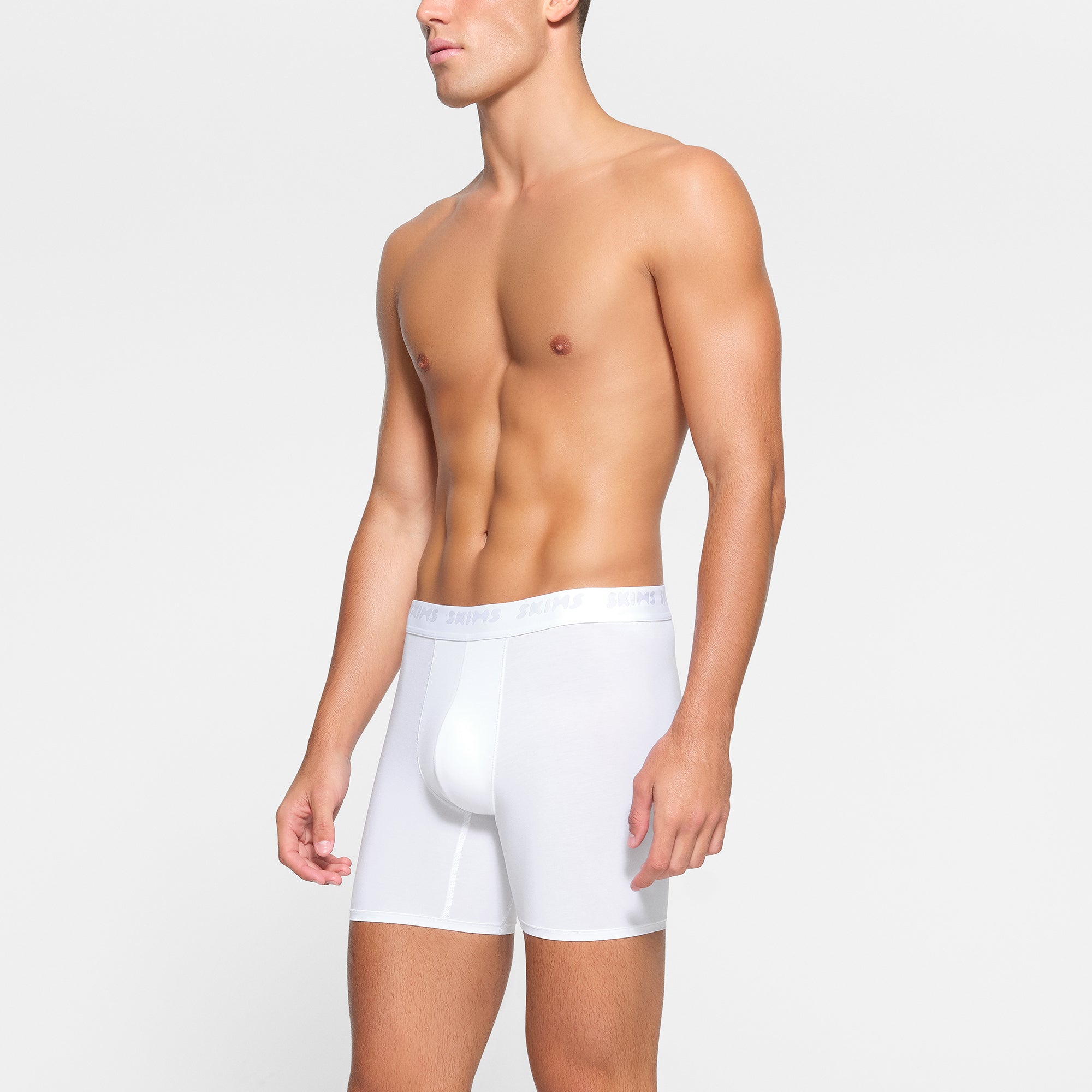 SKIMS STRETCH MENS 5" BOXER BRIEF | CHALK - Image 2