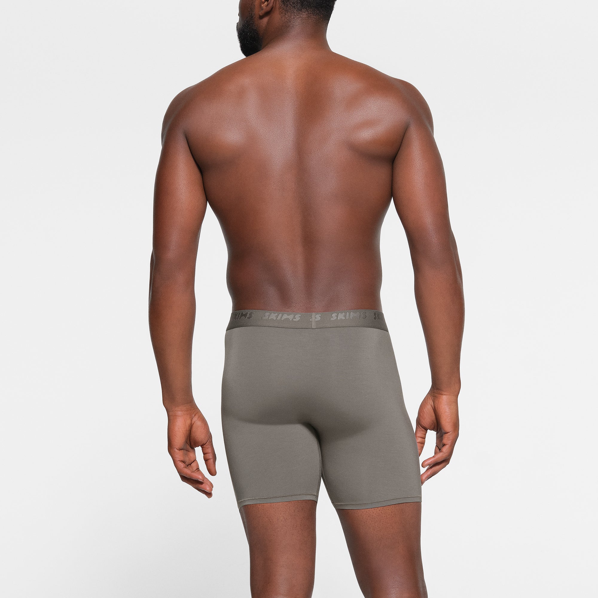 SKIMS STRETCH MENS 5" BOXER BRIEF | GUNMETAL - Image 3
