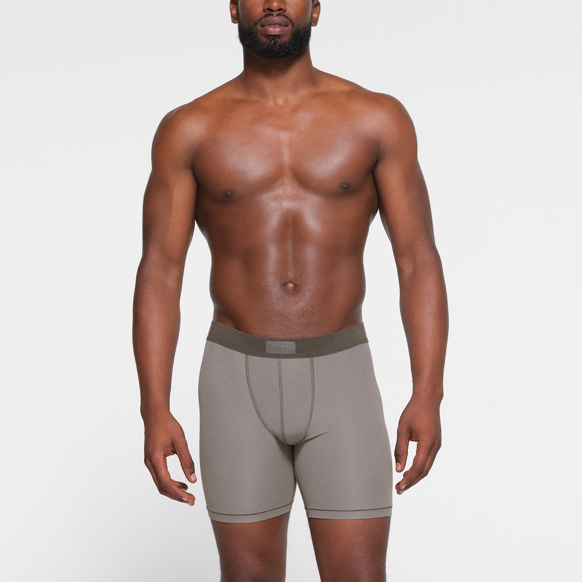 SKIMS COTTON MENS 5" BOXER BRIEF | WASHED GUNMETAL