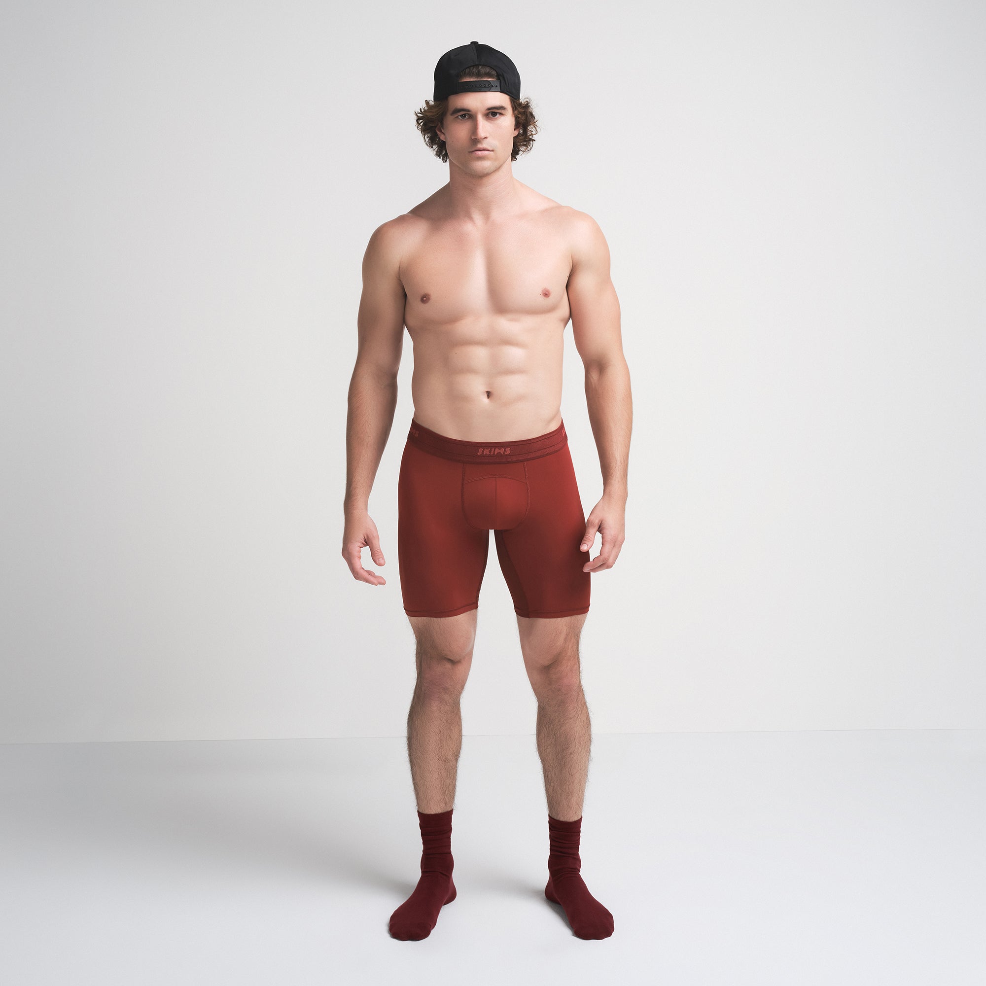 SKIMS SPORT MENS 7" BOXER BRIEF | SANGRIA