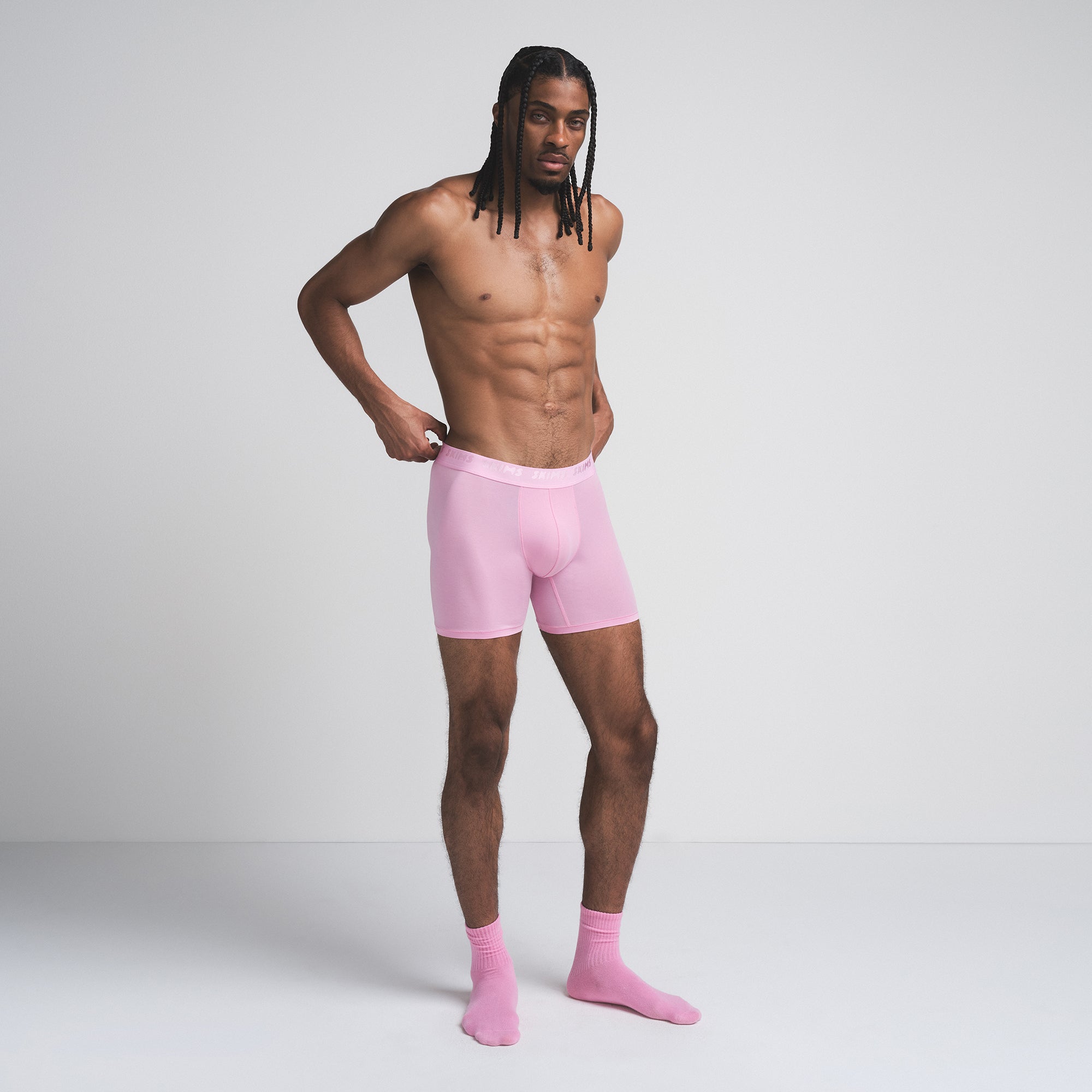 SKIMS STRETCH MENS 5" BOXER BRIEF 3-PACK | BUBBLE GUM MIRROR MULTI