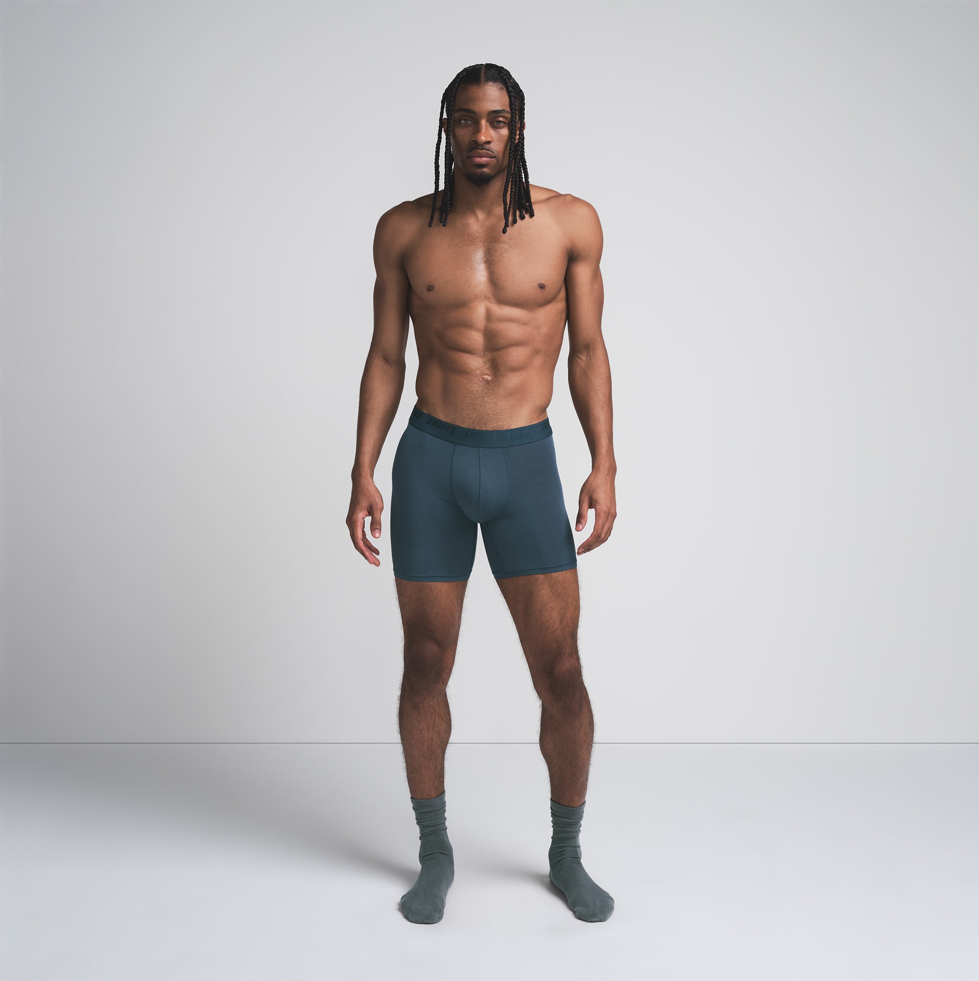 SKIMS STRETCH MENS 5" BOXER BRIEF 3-PACK | INDIGO MULTI