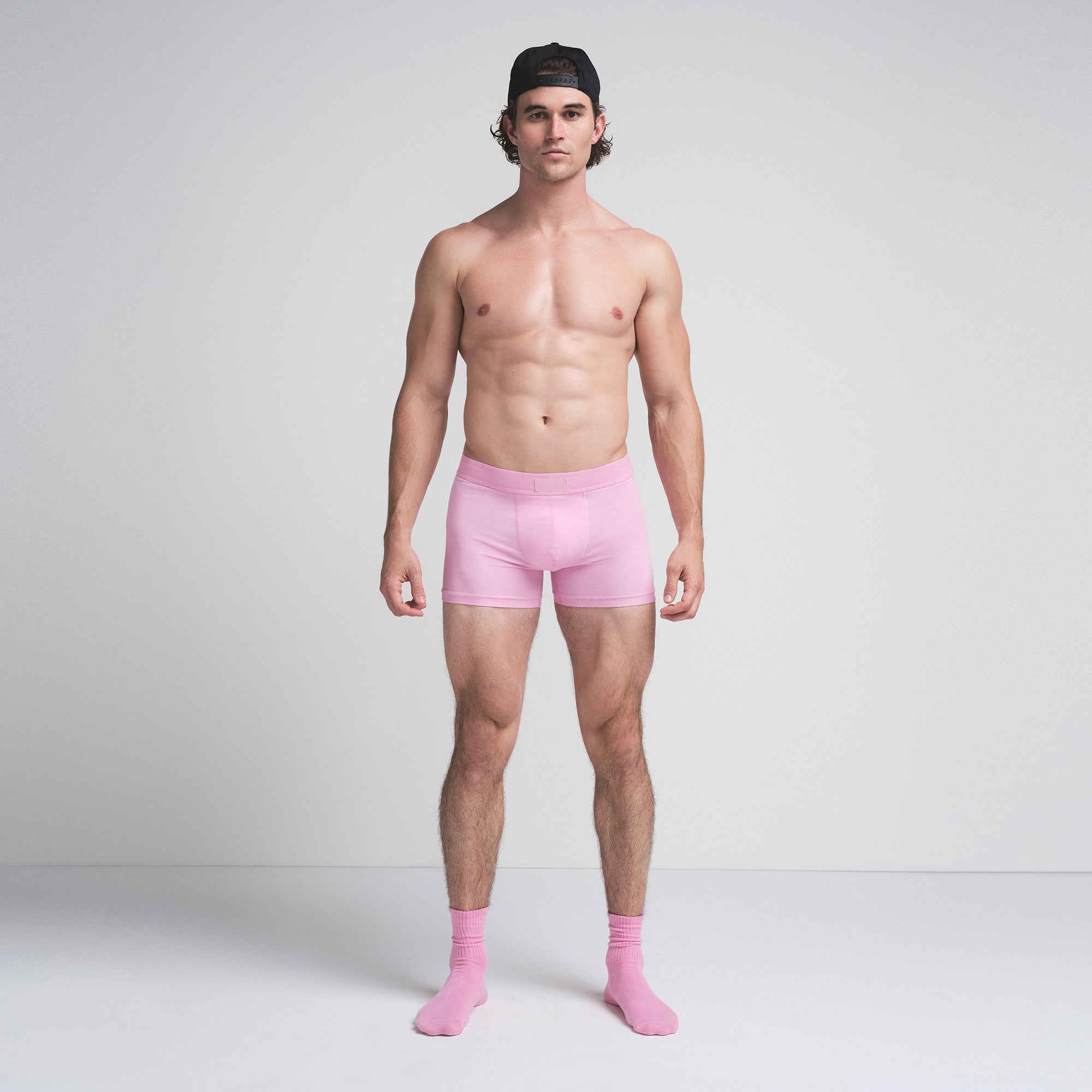 SKIMS COTTON MENS 3" BOXER BRIEF 3-PACK | BUBBLE GUM UMBER MULTI