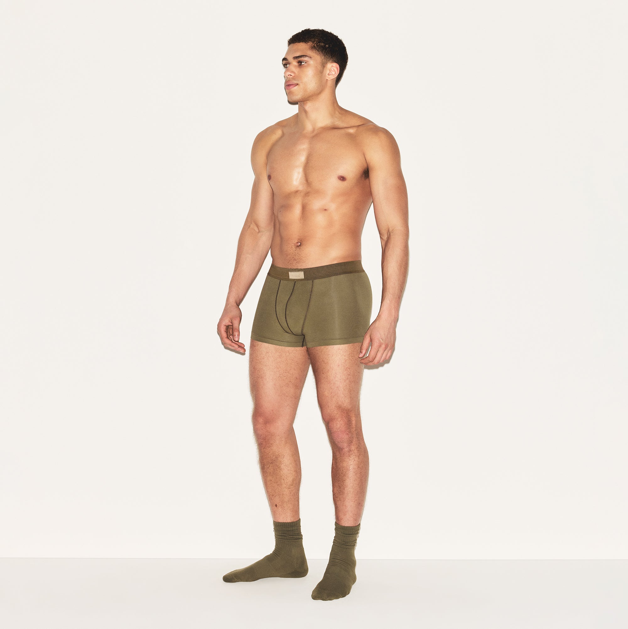SKIMS COTTON MENS TRUNK | ARMY - Image 3