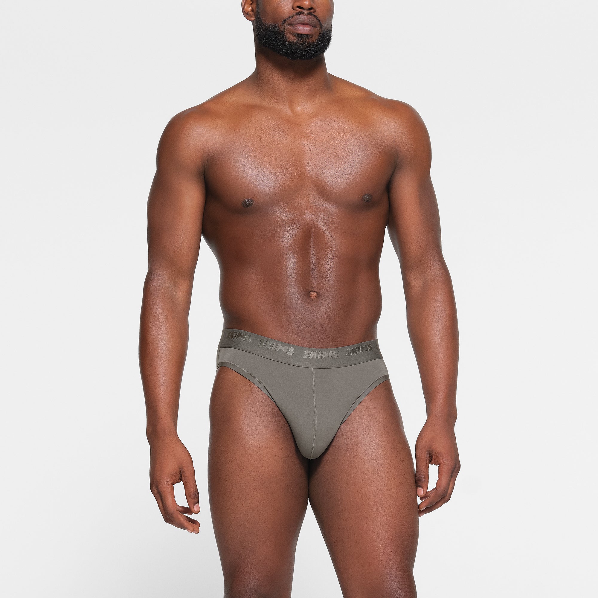 SKIMS STRETCH MENS BRIEF | GUNMETAL
