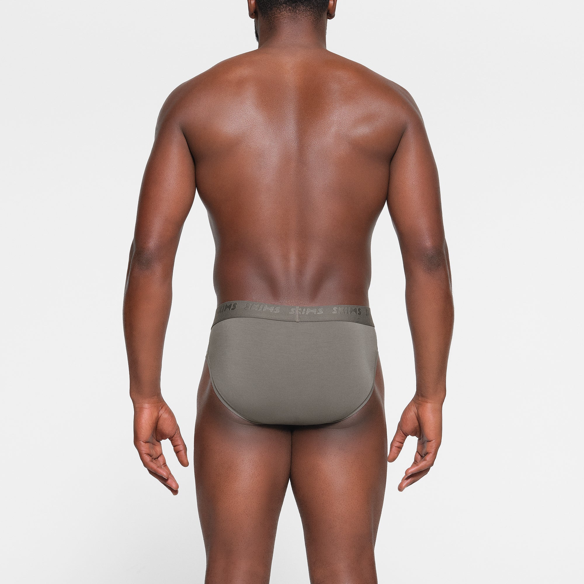 SKIMS STRETCH MENS BRIEF | GUNMETAL - Image 3
