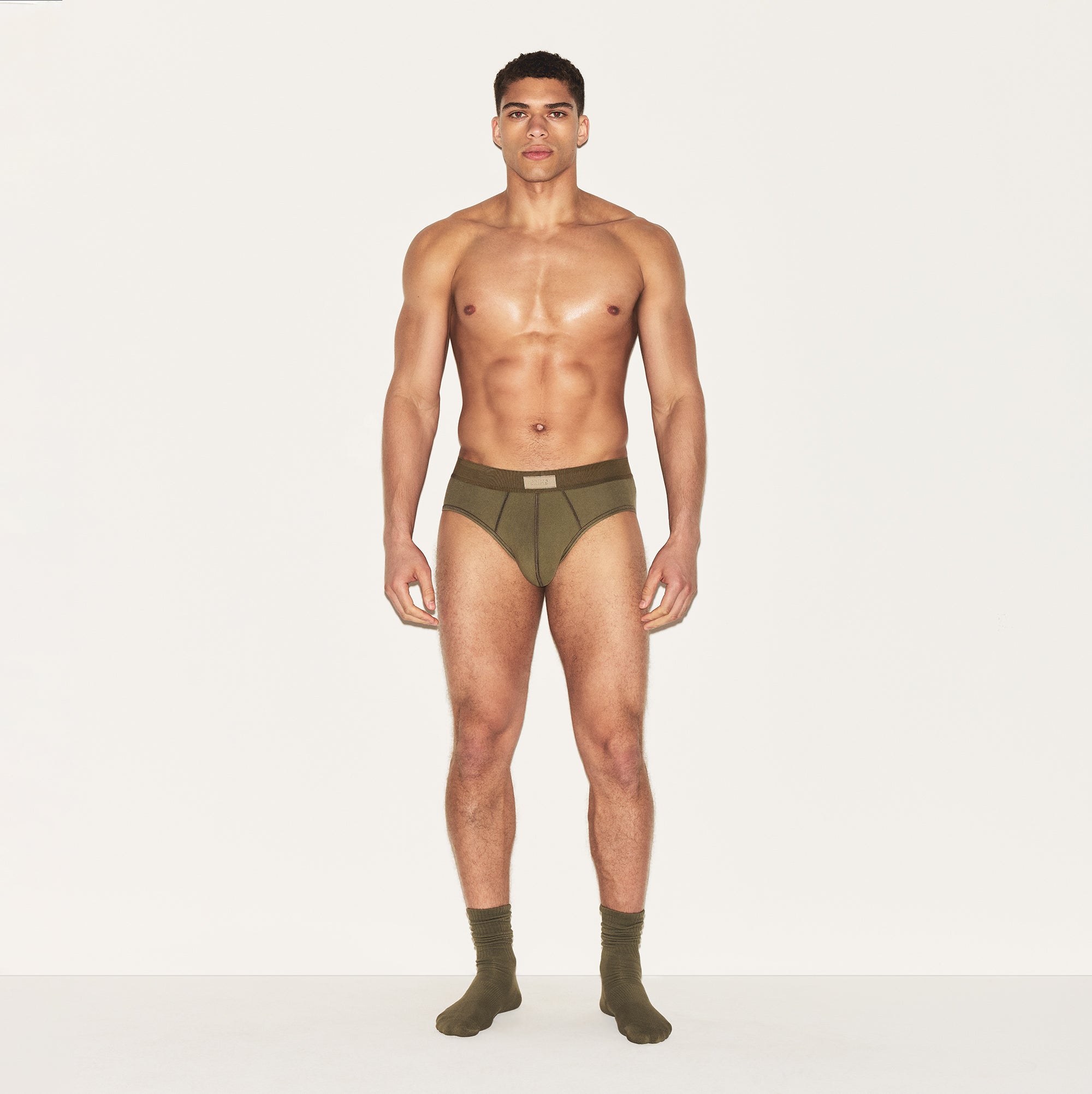 SKIMS COTTON MENS BRIEF | ARMY