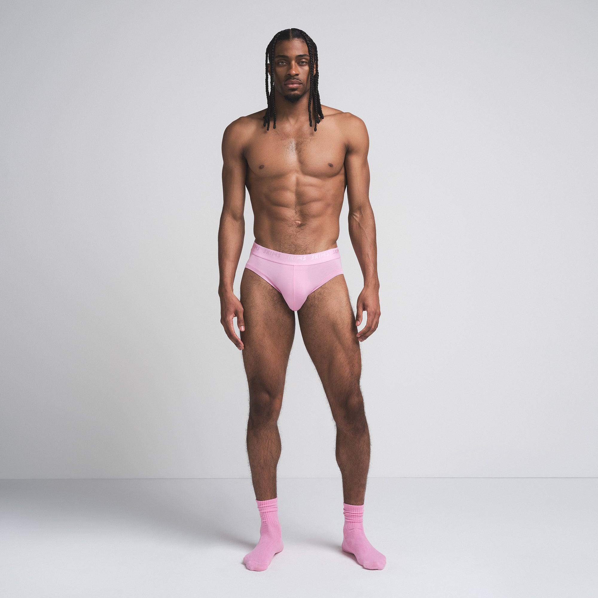 SKIMS STRETCH MENS BRIEF 3-PACK | BUBBLE GUM MIRROR MULTI