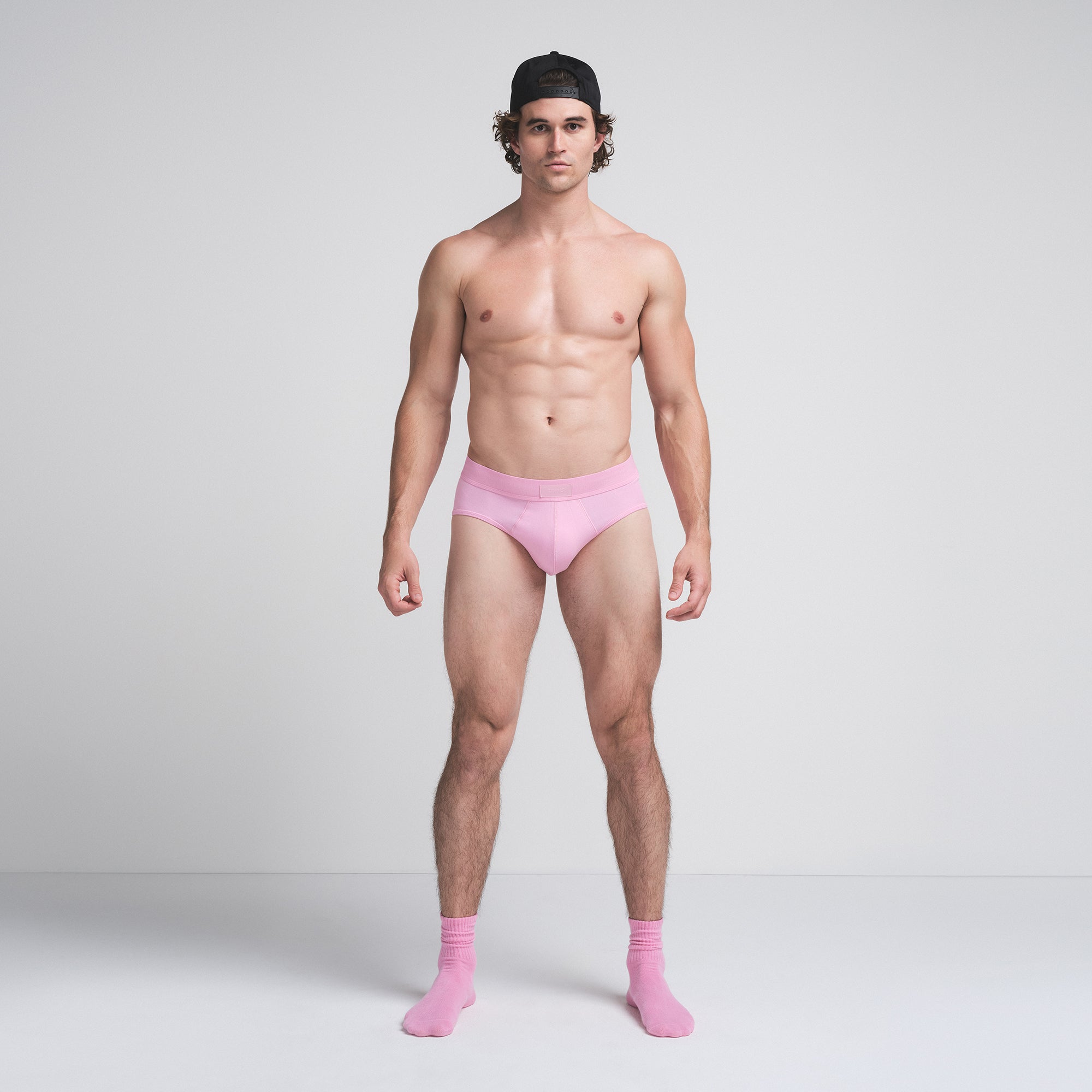 SKIMS COTTON MENS BRIEF 3-PACK | BUBBLE GUM UMBER MULTI