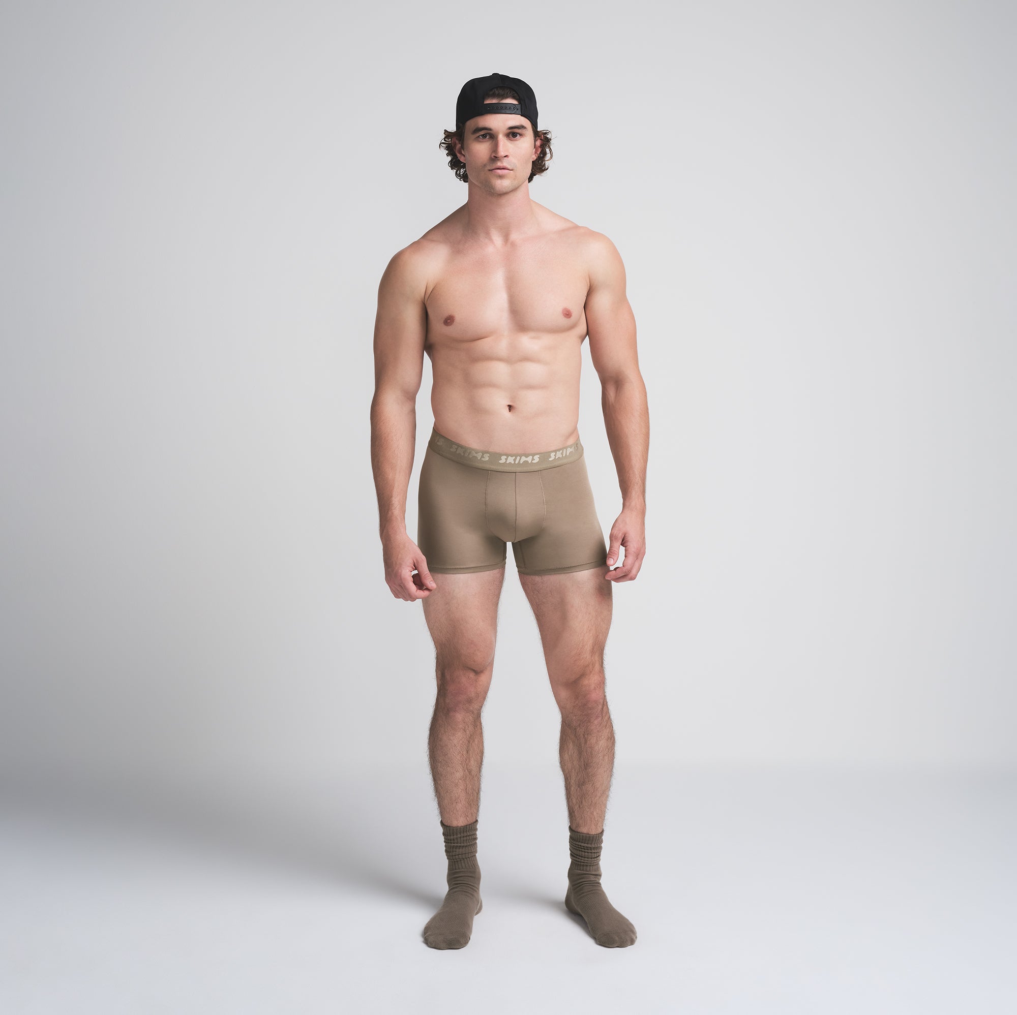 SKIMS STRETCH MENS 3" BOXER BRIEF | DESERT