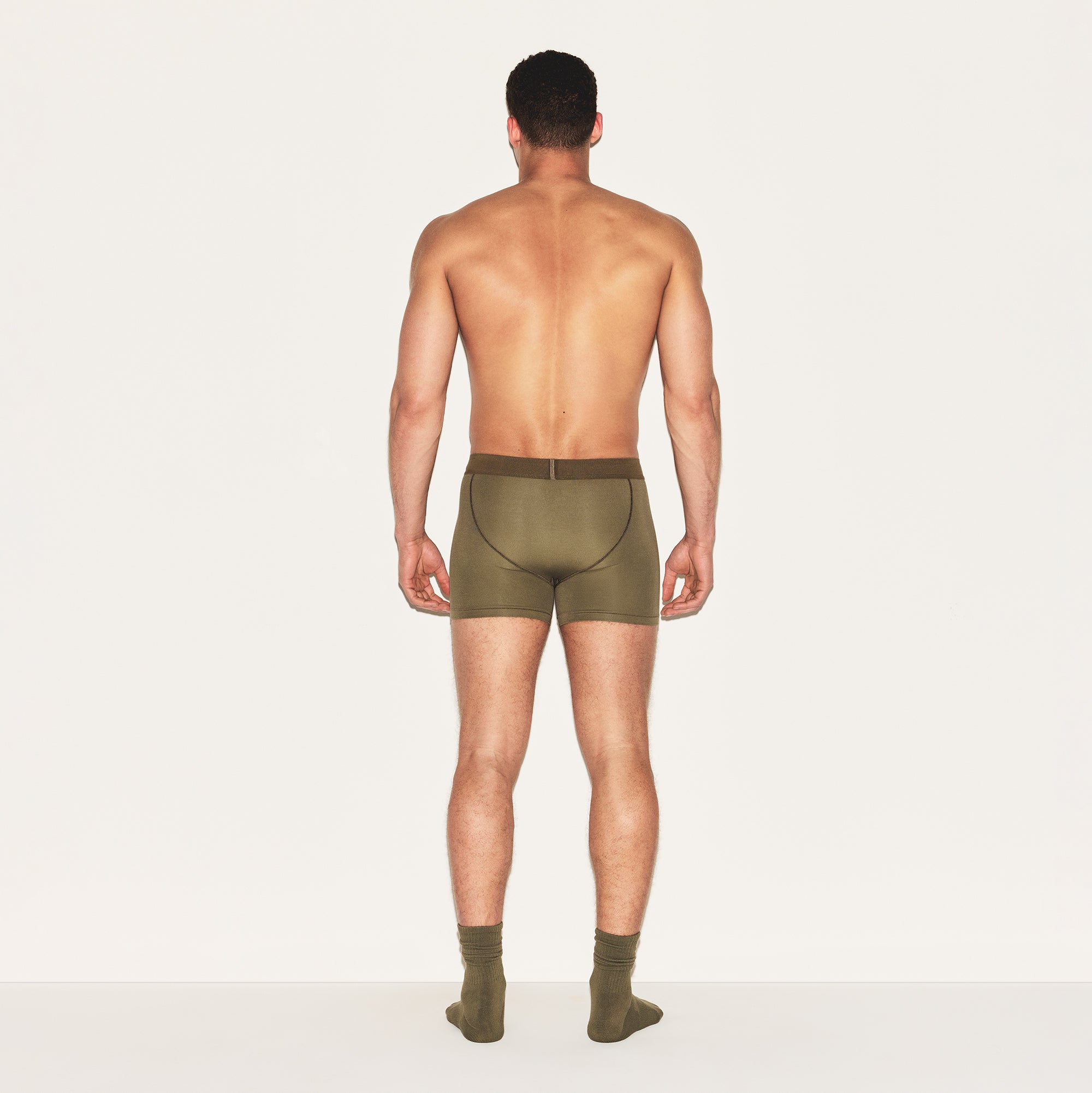 SKIMS COTTON MENS 3" BOXER BRIEF | ARMY - Image 3