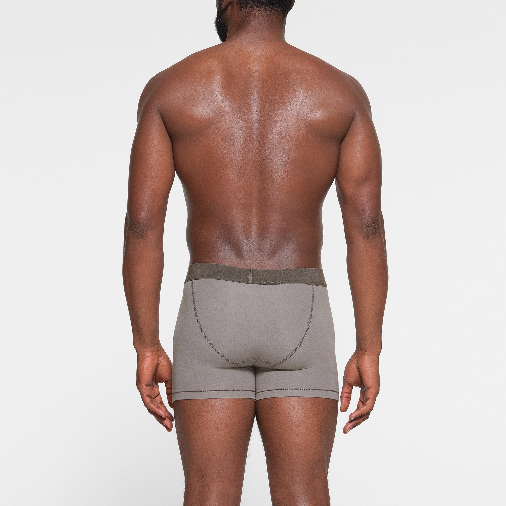 SKIMS COTTON MENS 3" BOXER BRIEF | WASHED GUNMETAL - Image 2