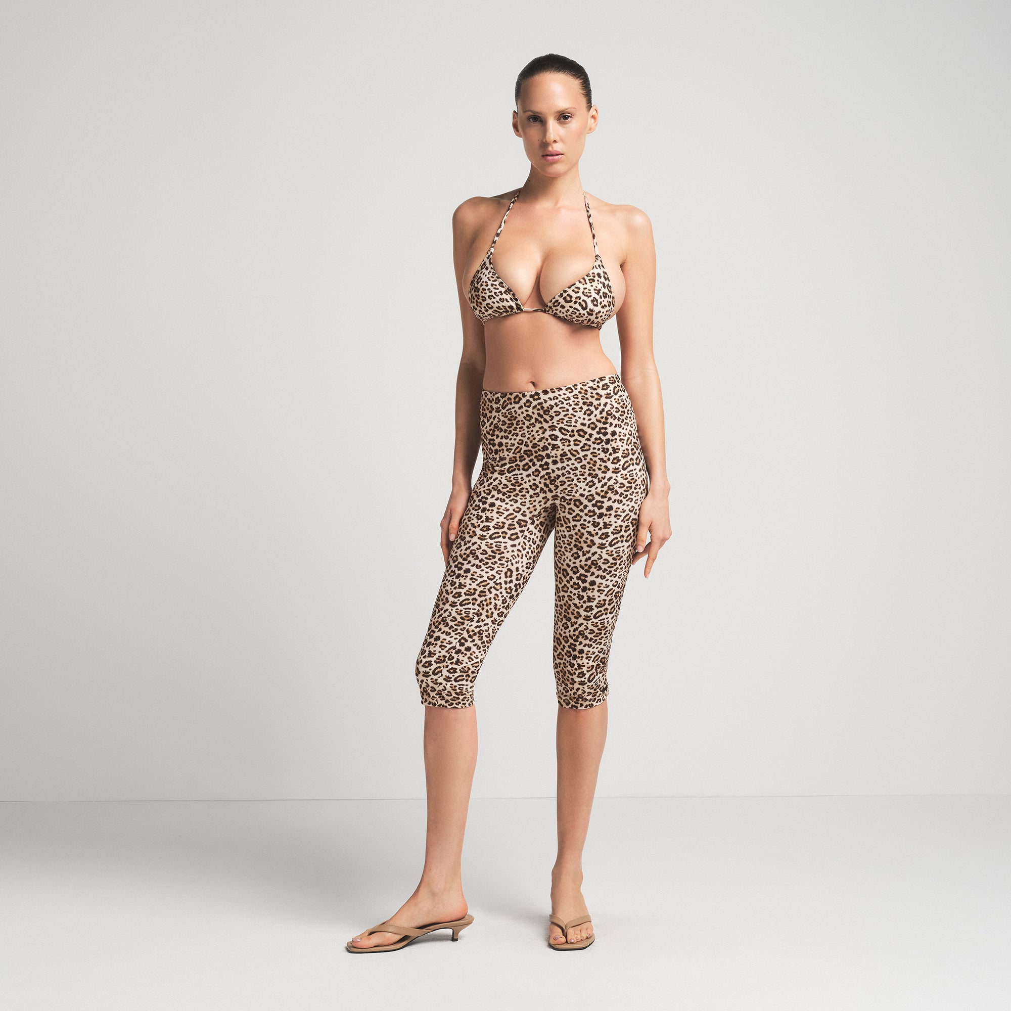 SIGNATURE SWIM CAPRI | CHAMPAGNE LEOPARD PRINT