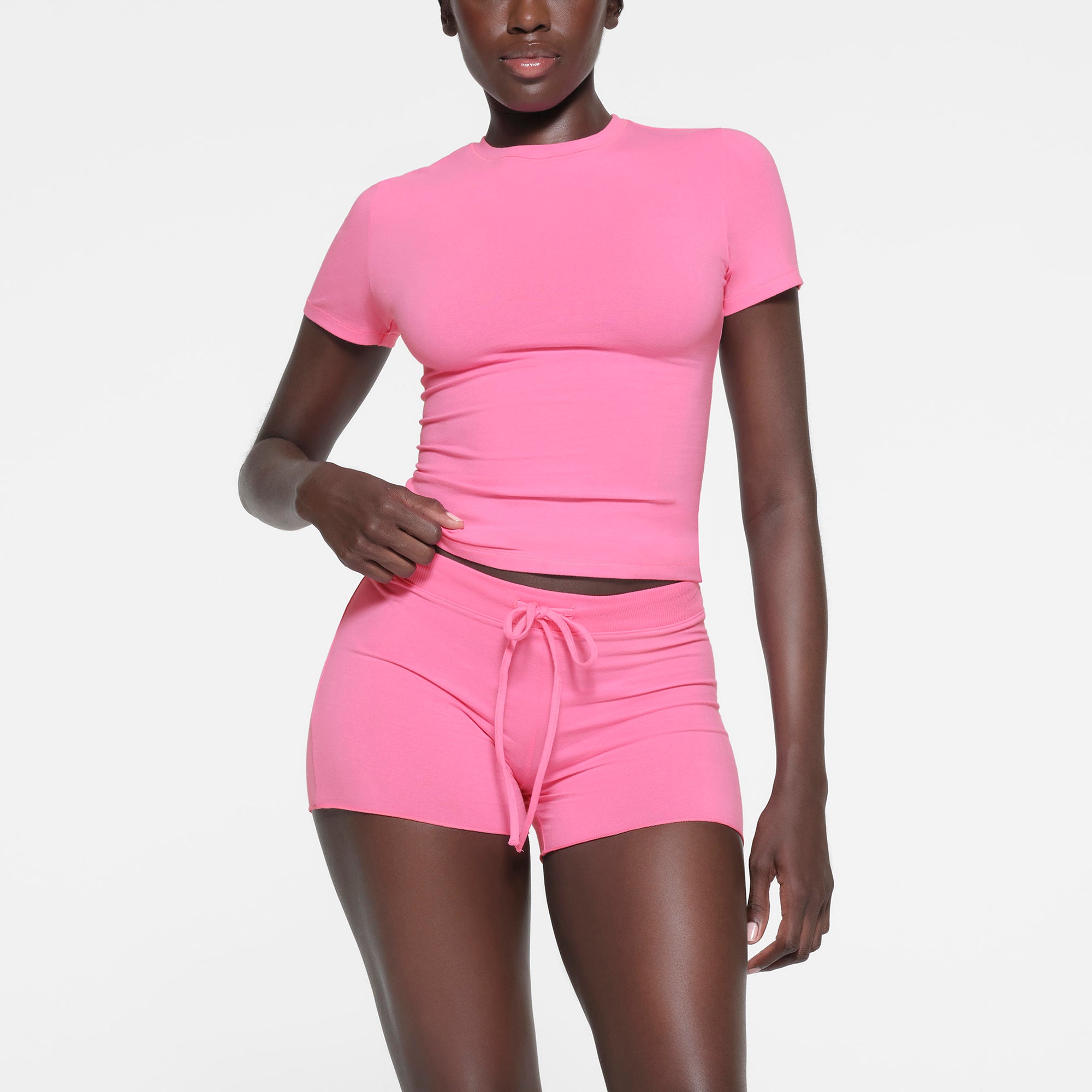 COTTON JERSEY SHORT | SUGAR PINK