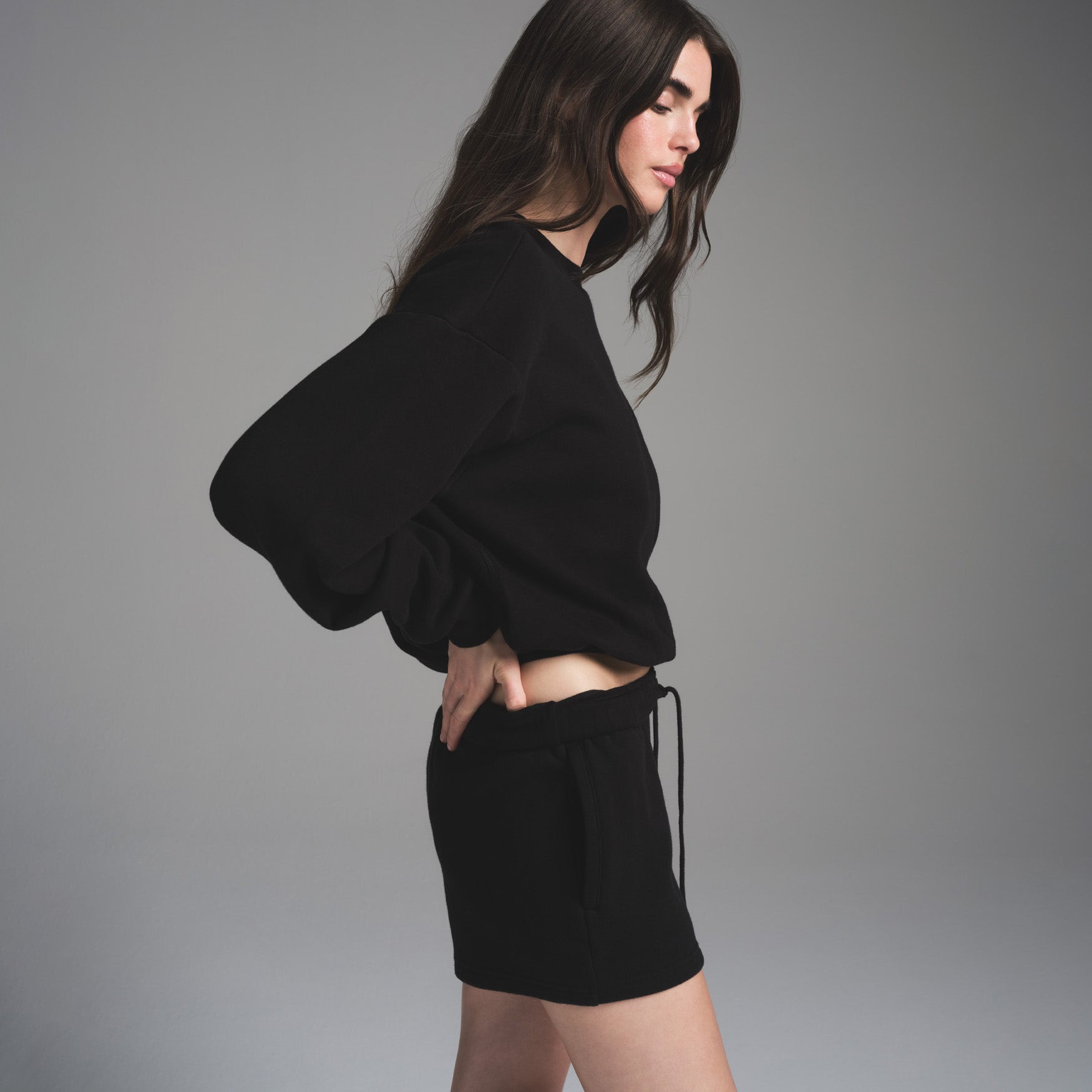 COTTON FLEECE CLASSIC SHORT | ONYX - Image 3