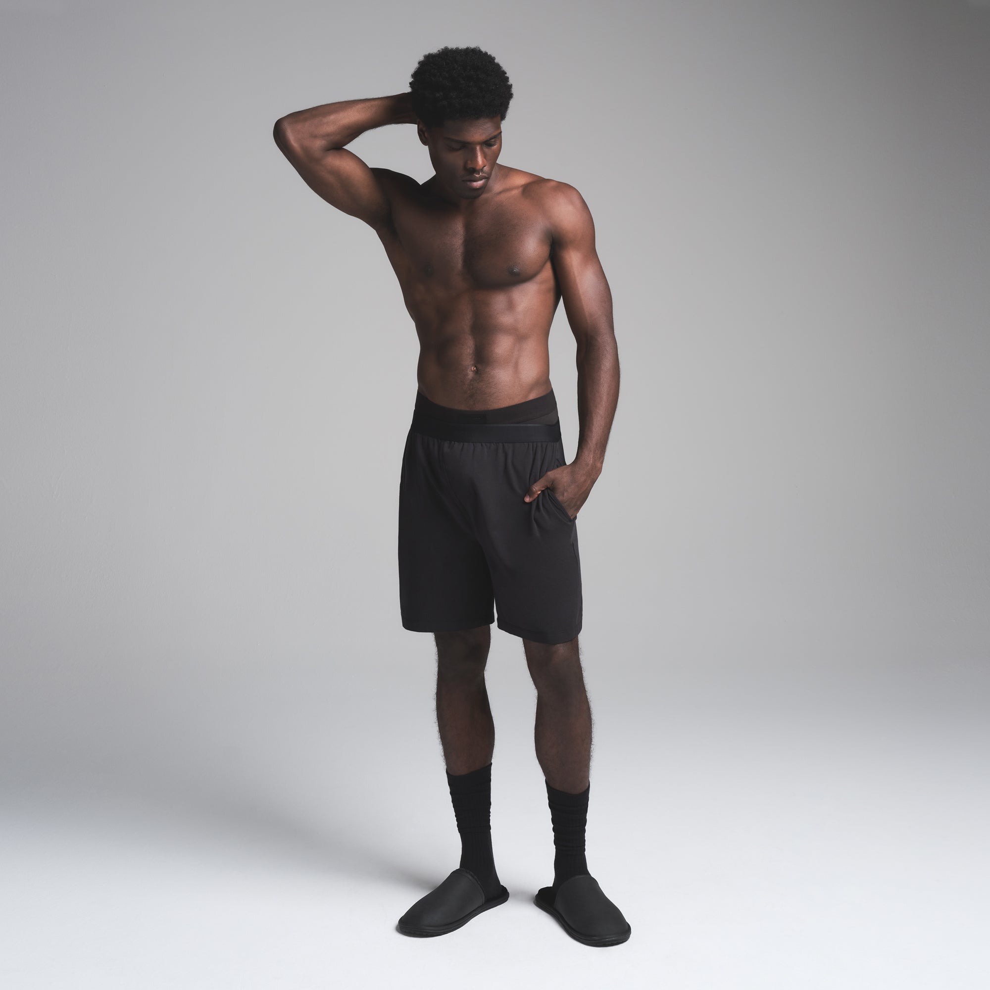 JERSEY SLEEP MENS SHORT | OBSIDIAN