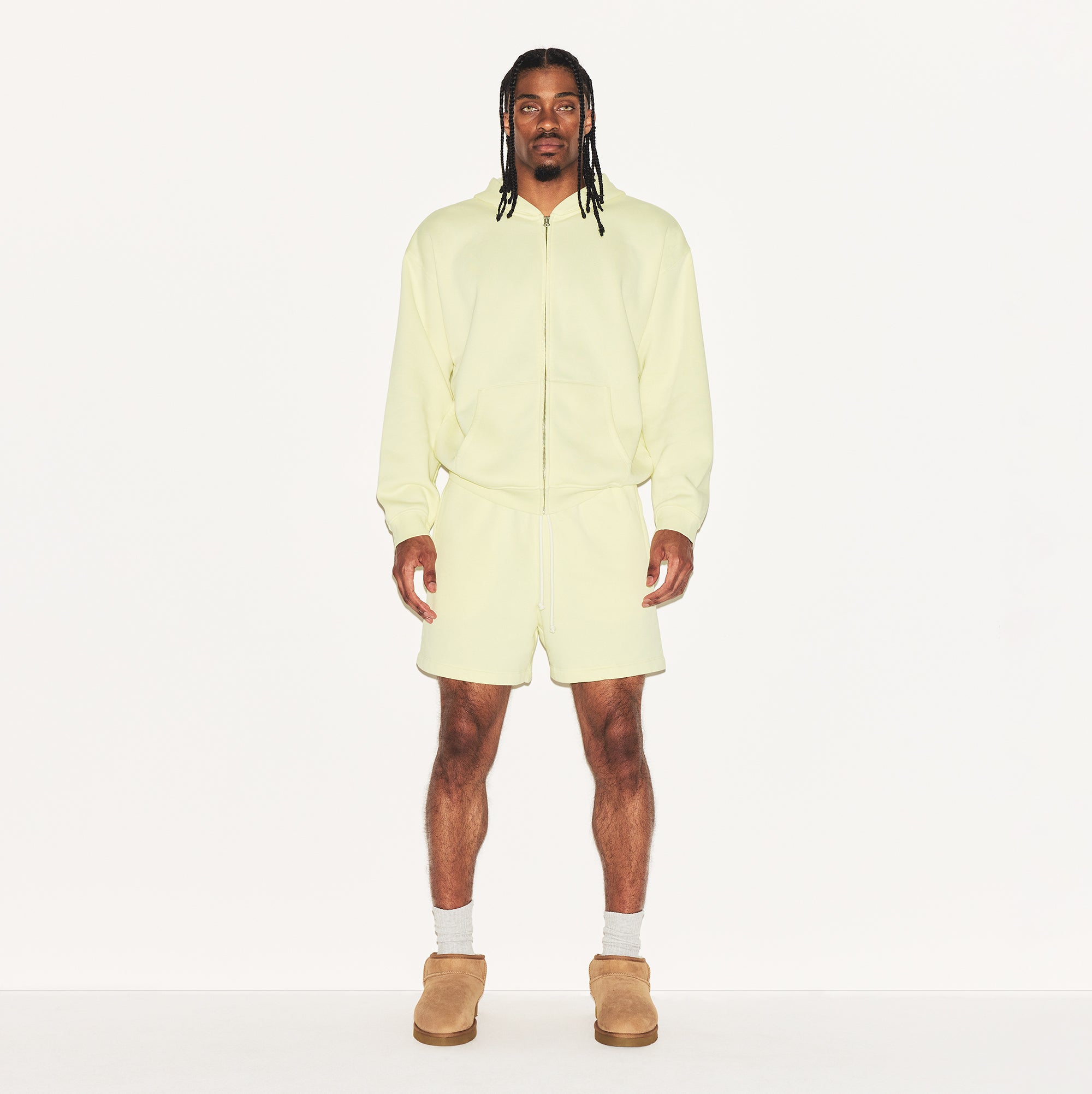 FLEECE LOUNGE MENS RELAXED SHORT | SULFUR - Image 3