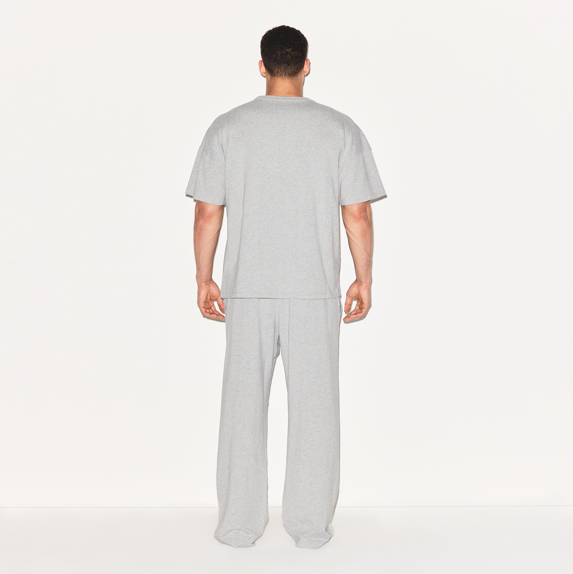 JERSEY LOUNGE MENS RELAXED STRAIGHT LEG PANT | HEATHER GREY - Image 3