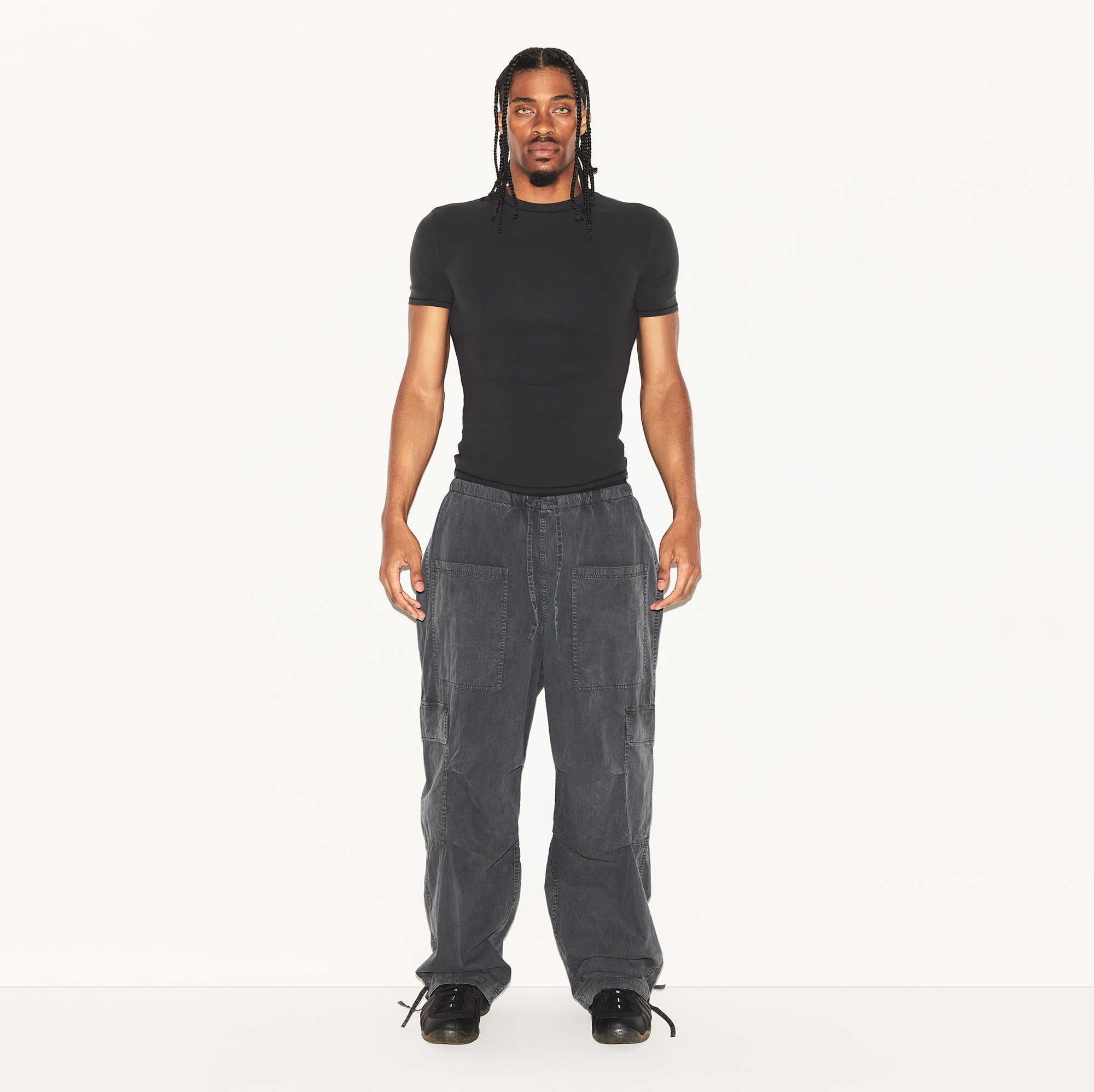 WOVEN MENS CARGO PANT | ASH