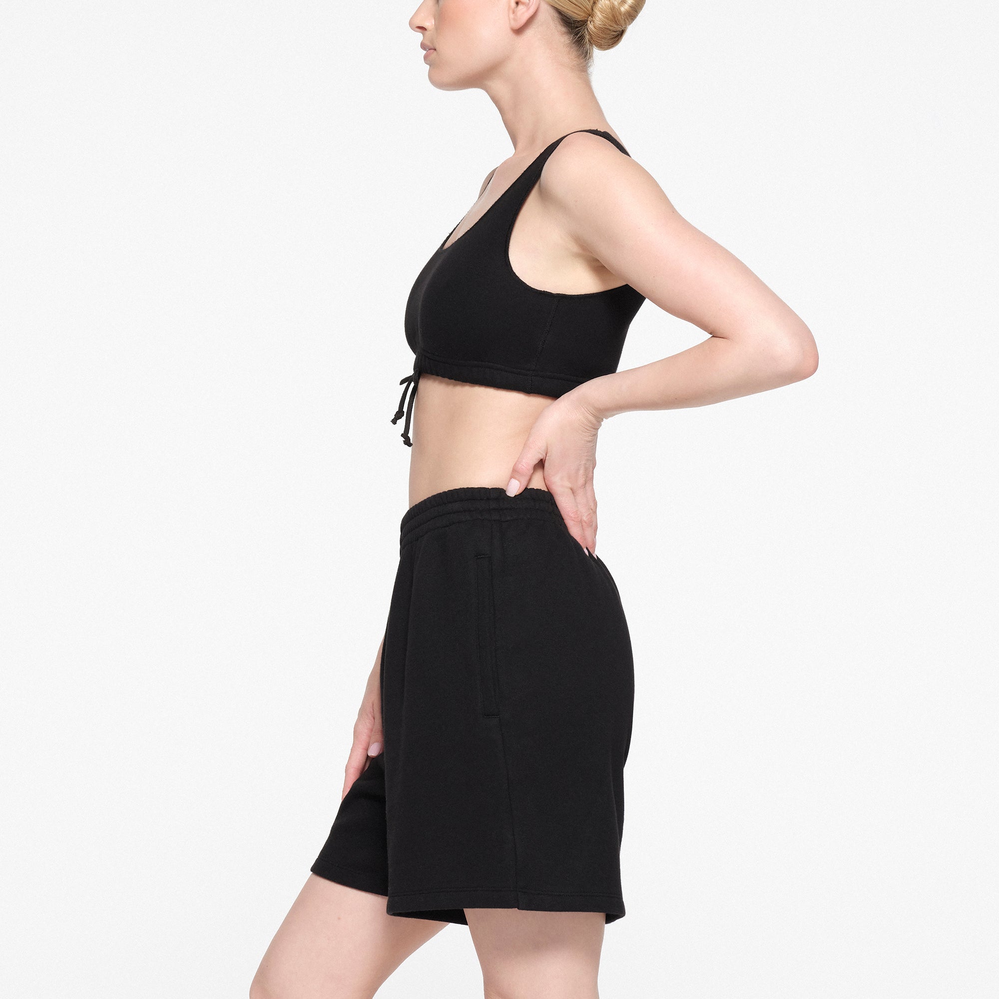 COTTON FLEECE BRALETTE | ONYX - Image 3